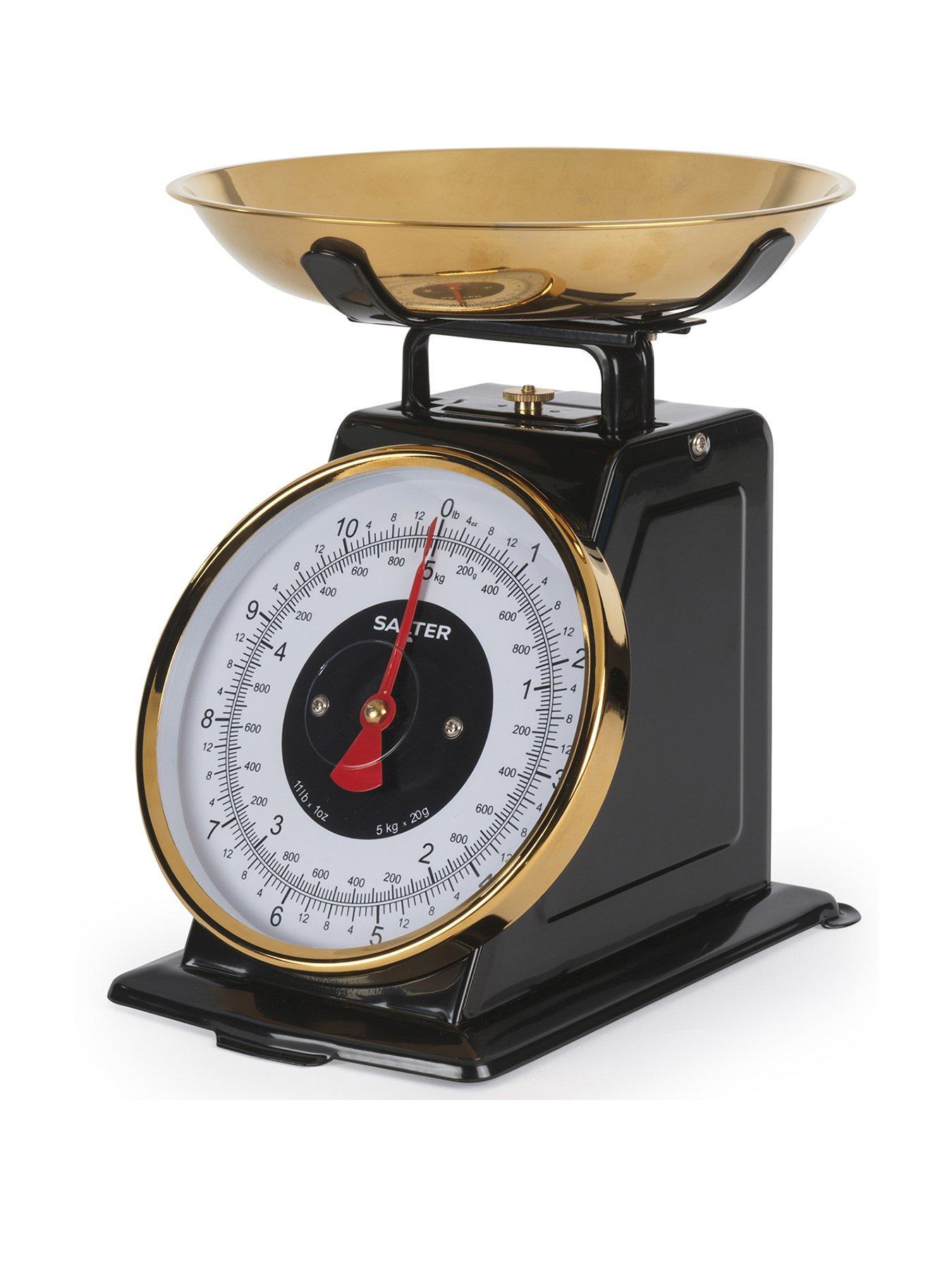 Salter Black & Gold Mechanical Kitchen Scale