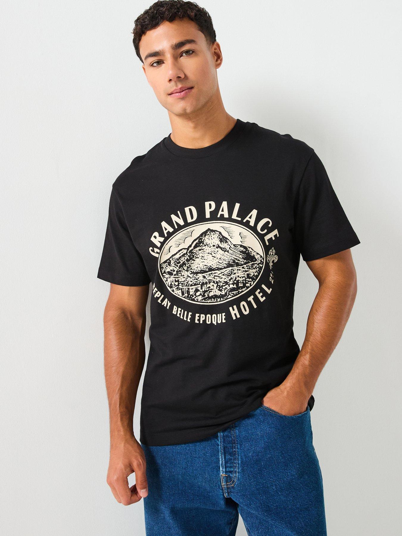 Replay St Moritz Printed T-Shirt - Black