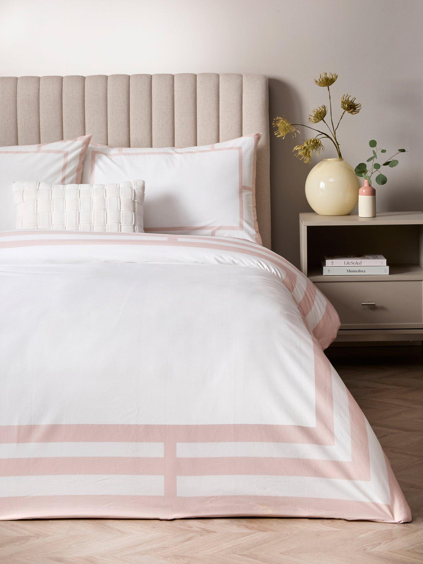 The Very Collection Apollo Luxe Border 200tc Cotton Sateen Duvet Set - Db