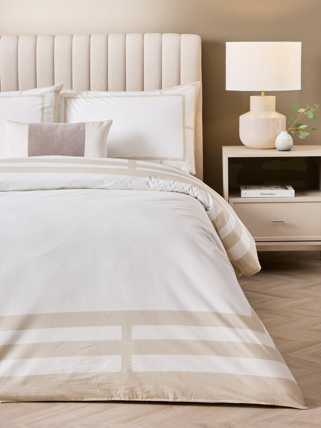The Very Collection Apollo Luxe Border 200tc Cotton Sateen Duvet Set - Ks