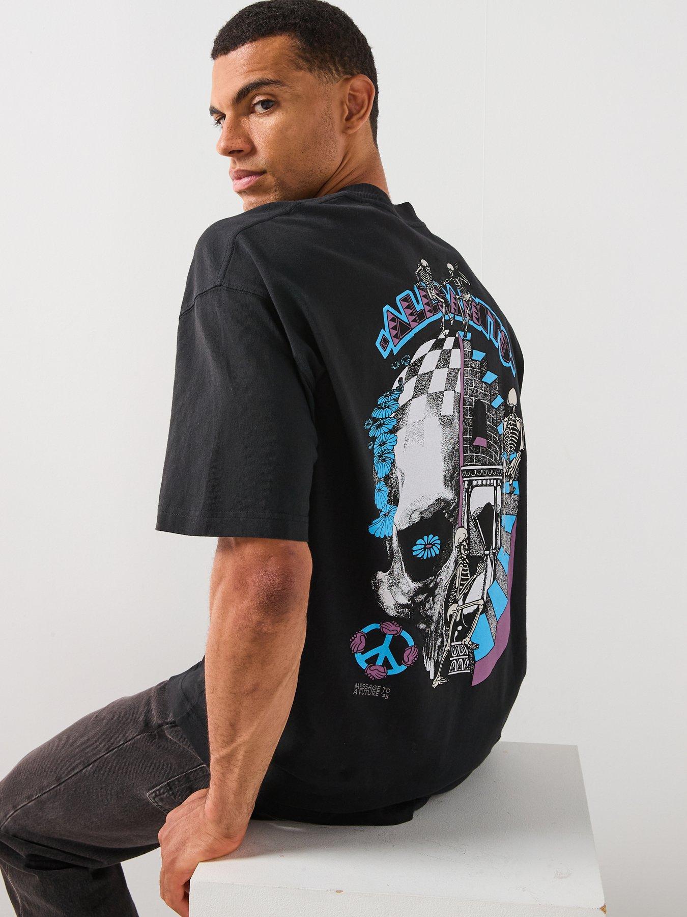 Image 1 of 6 of AllSaints All Saints Reincarnate Short Sleeve T-Shirt - Black