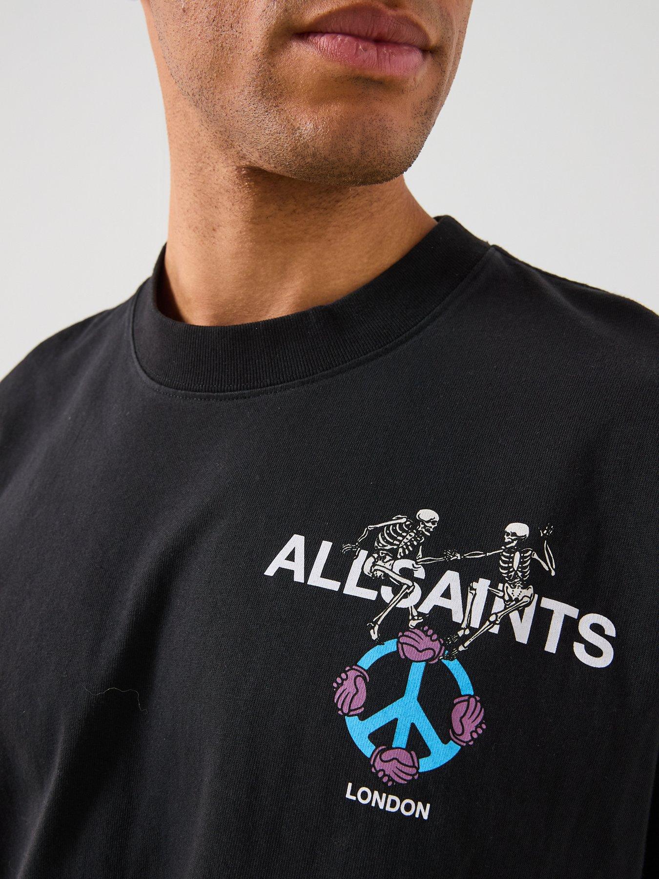 Image 4 of 6 of AllSaints All Saints Reincarnate Short Sleeve T-Shirt - Black