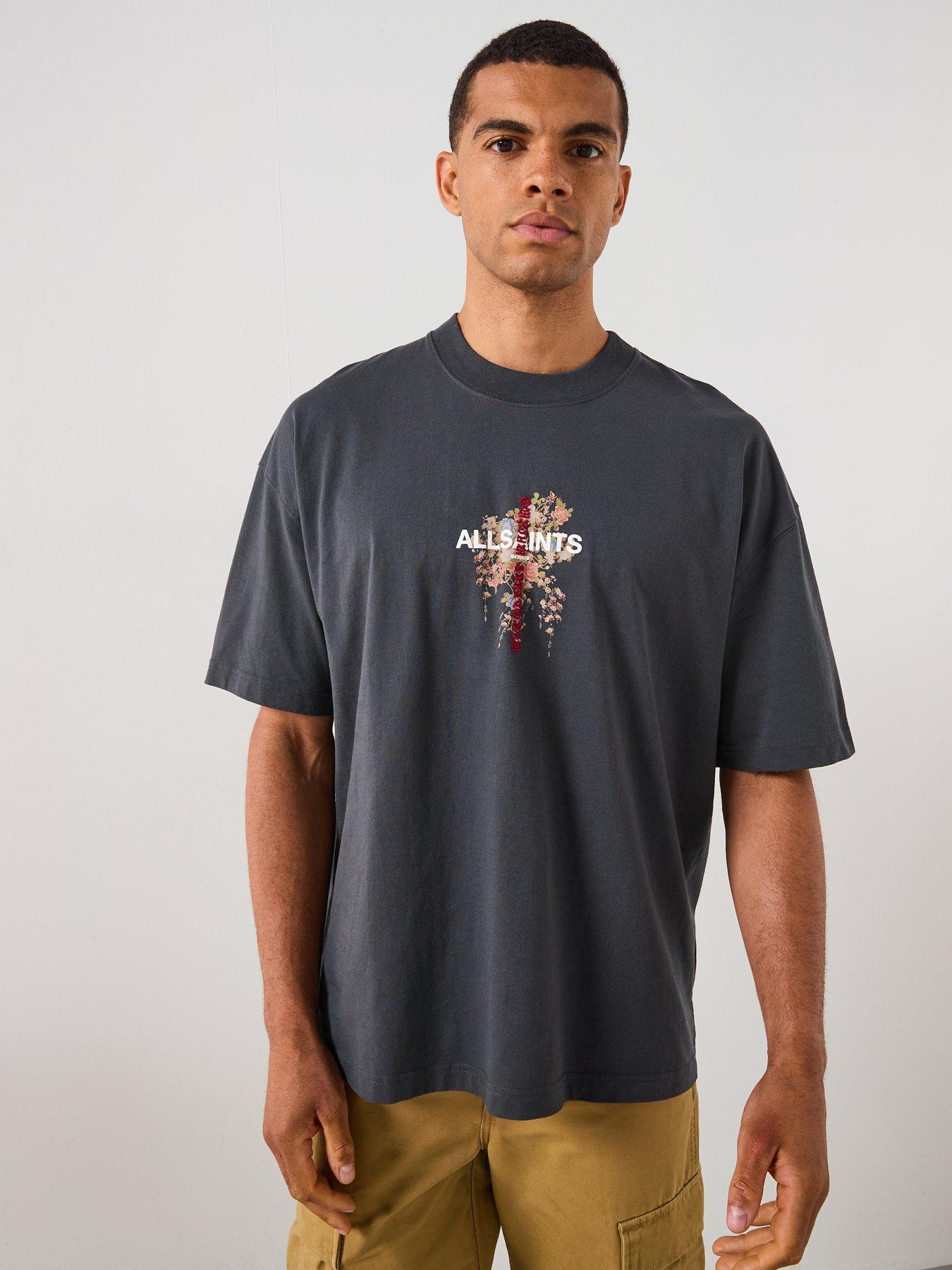 Image 2 of 6 of AllSaints All Saints Back Graphic Short Sleeve T-Shirt - Black