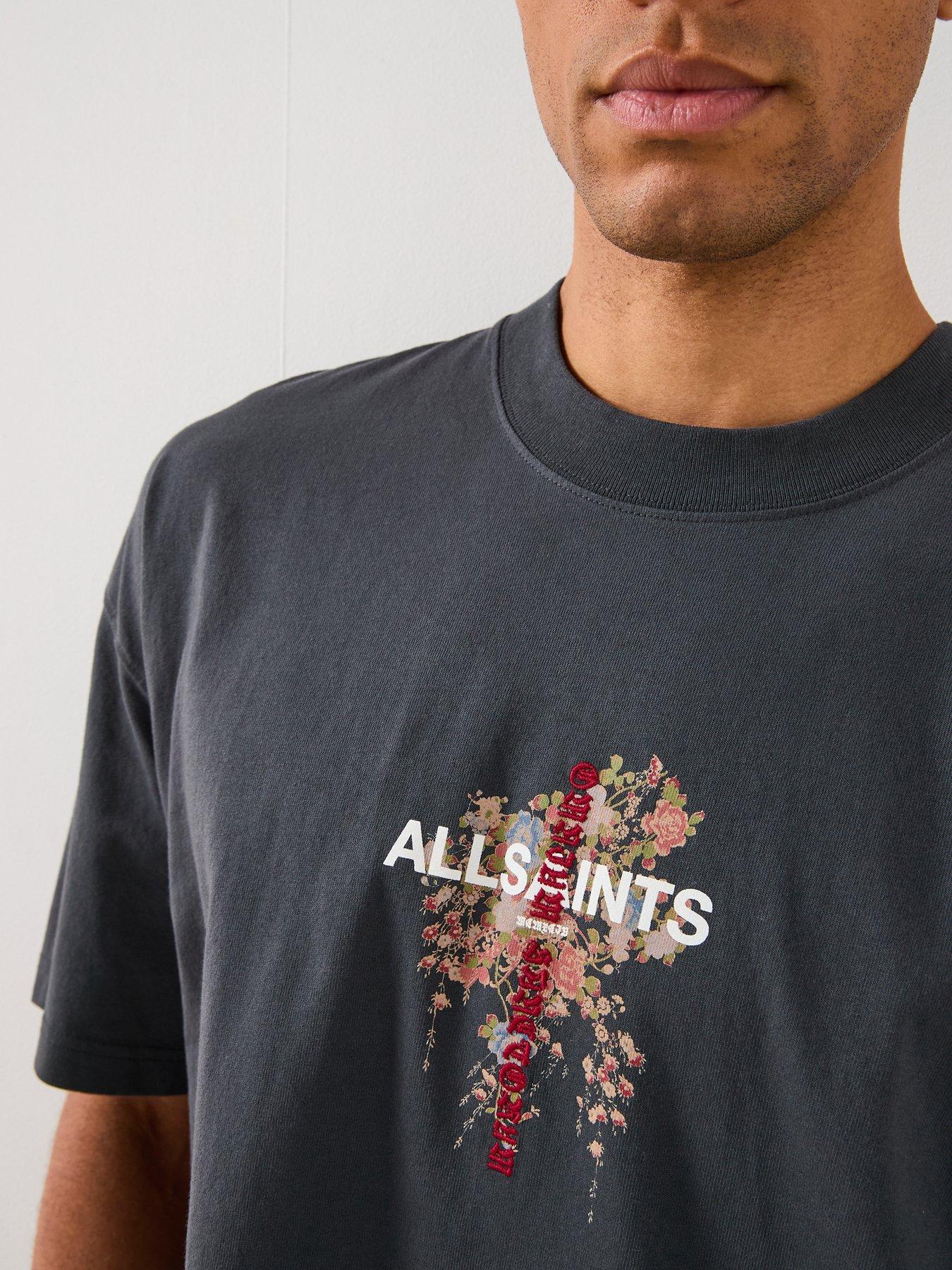 Image 4 of 6 of AllSaints All Saints Back Graphic Short Sleeve T-Shirt - Black