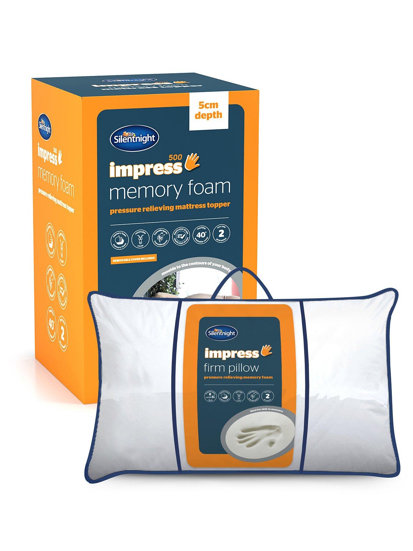 silentnight-impress-5cm-mattress-topper-firm-memory-foam-pillow-pair