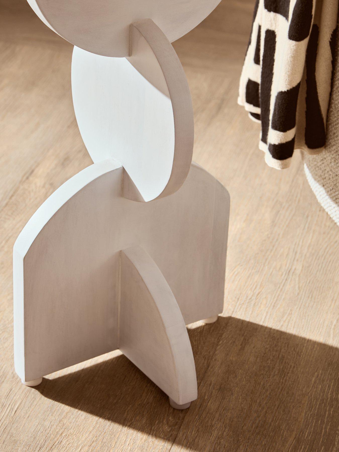 Image 7 of 7 of Interiors By Premier Walsa Mango Wood Abstract Round&nbsp;Side Table