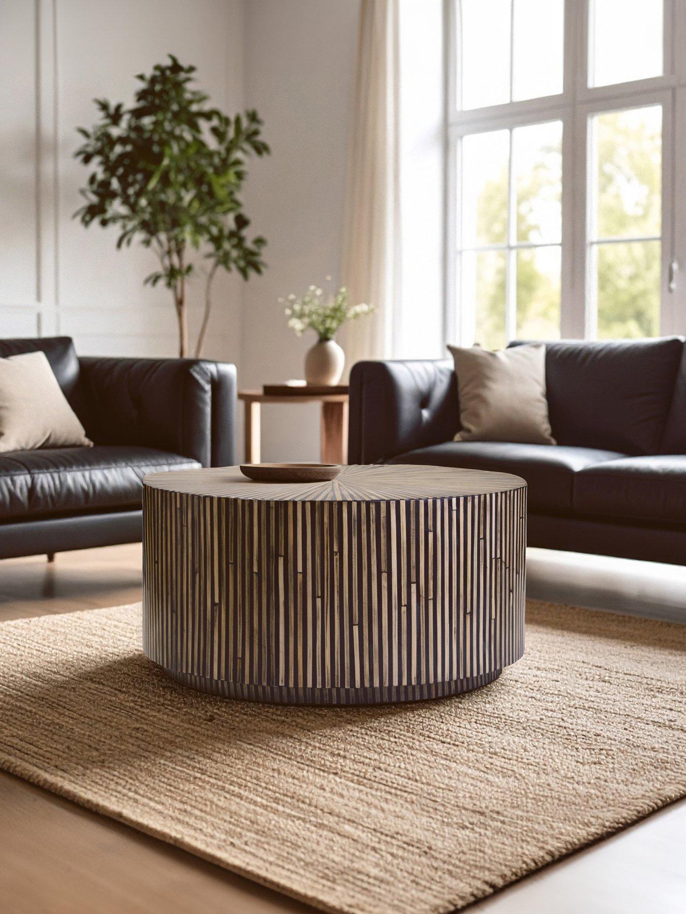 Interiors By Premier Bambusa Bamboo Round Coffee Table