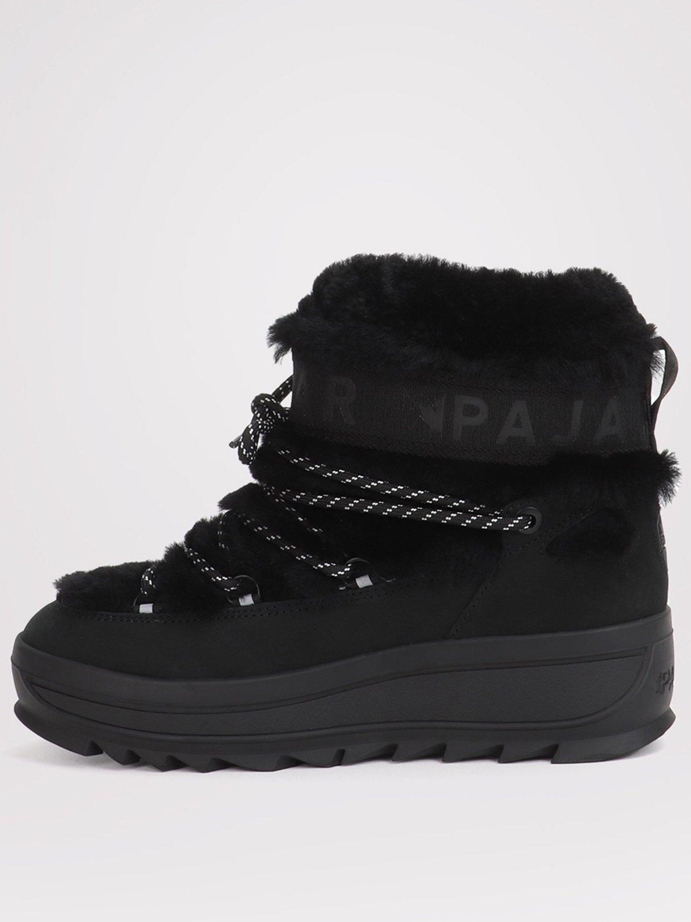 Image 1 of 6 of Pajar Galaxy Mini Fur Snow Boot - Black