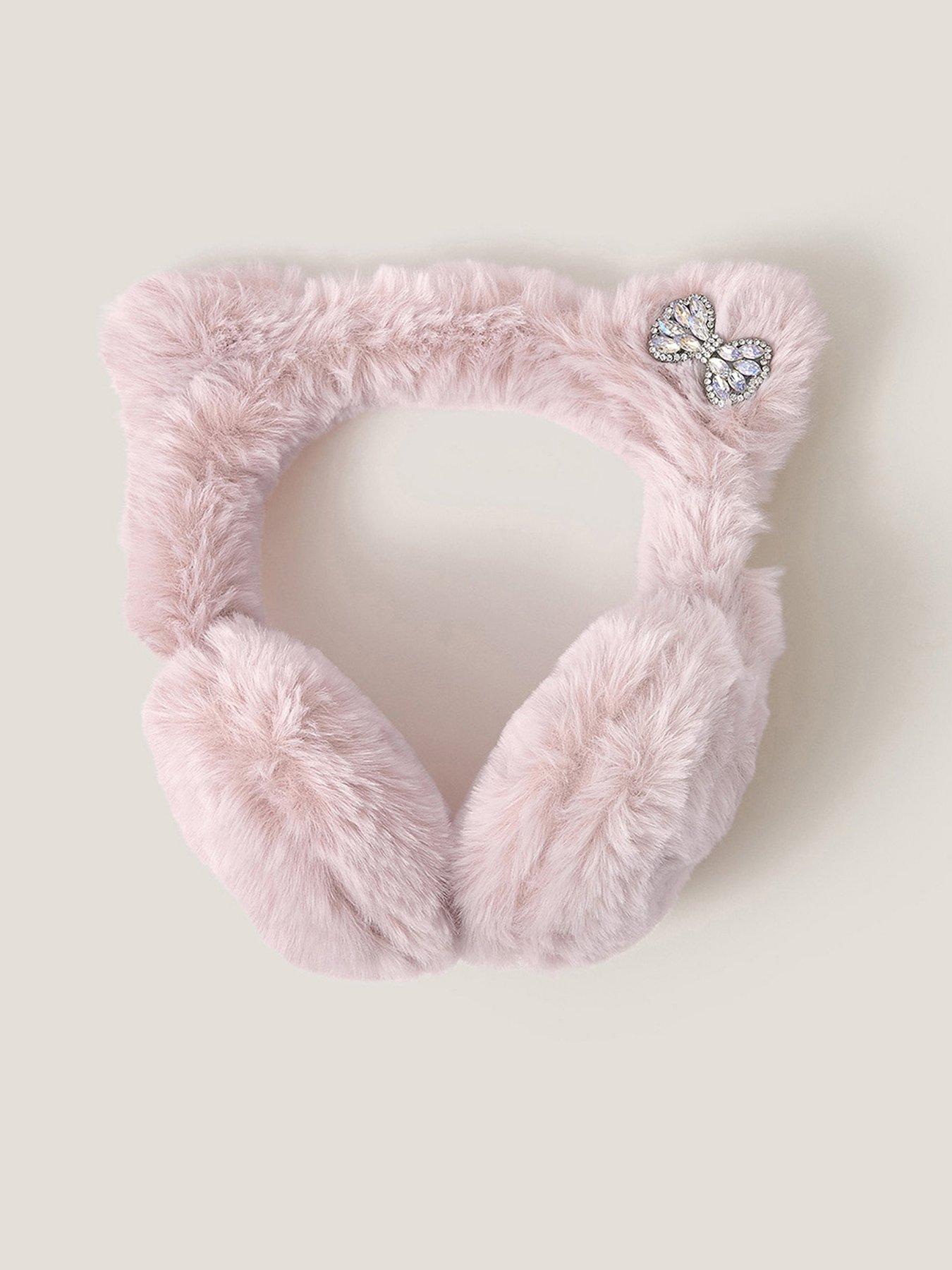 Image 1 of 2 of Monsoon Girls Cat Earmuffs - Pink