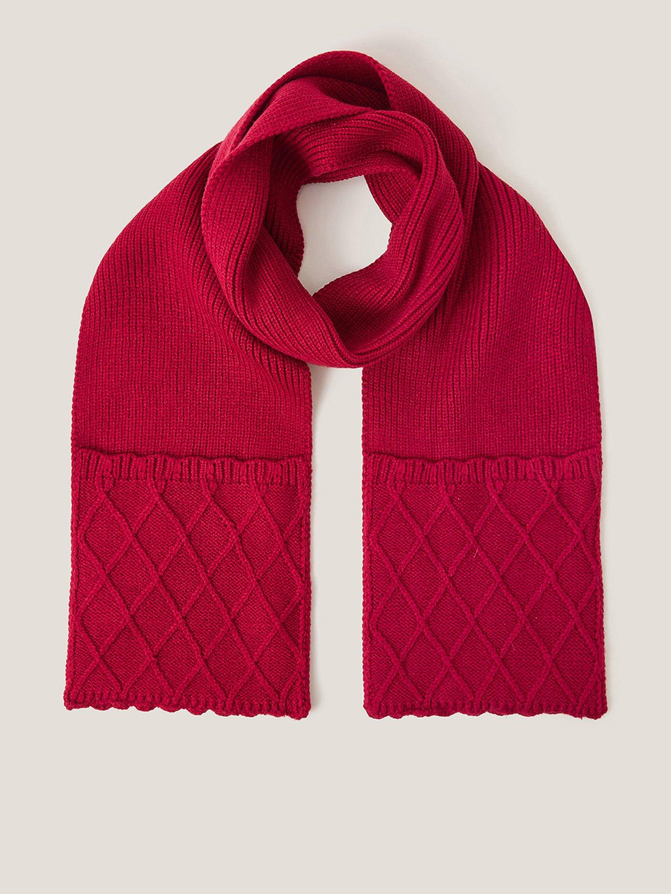 Image 1 of 2 of Monsoon Girls Criss Cross Scarf - Red