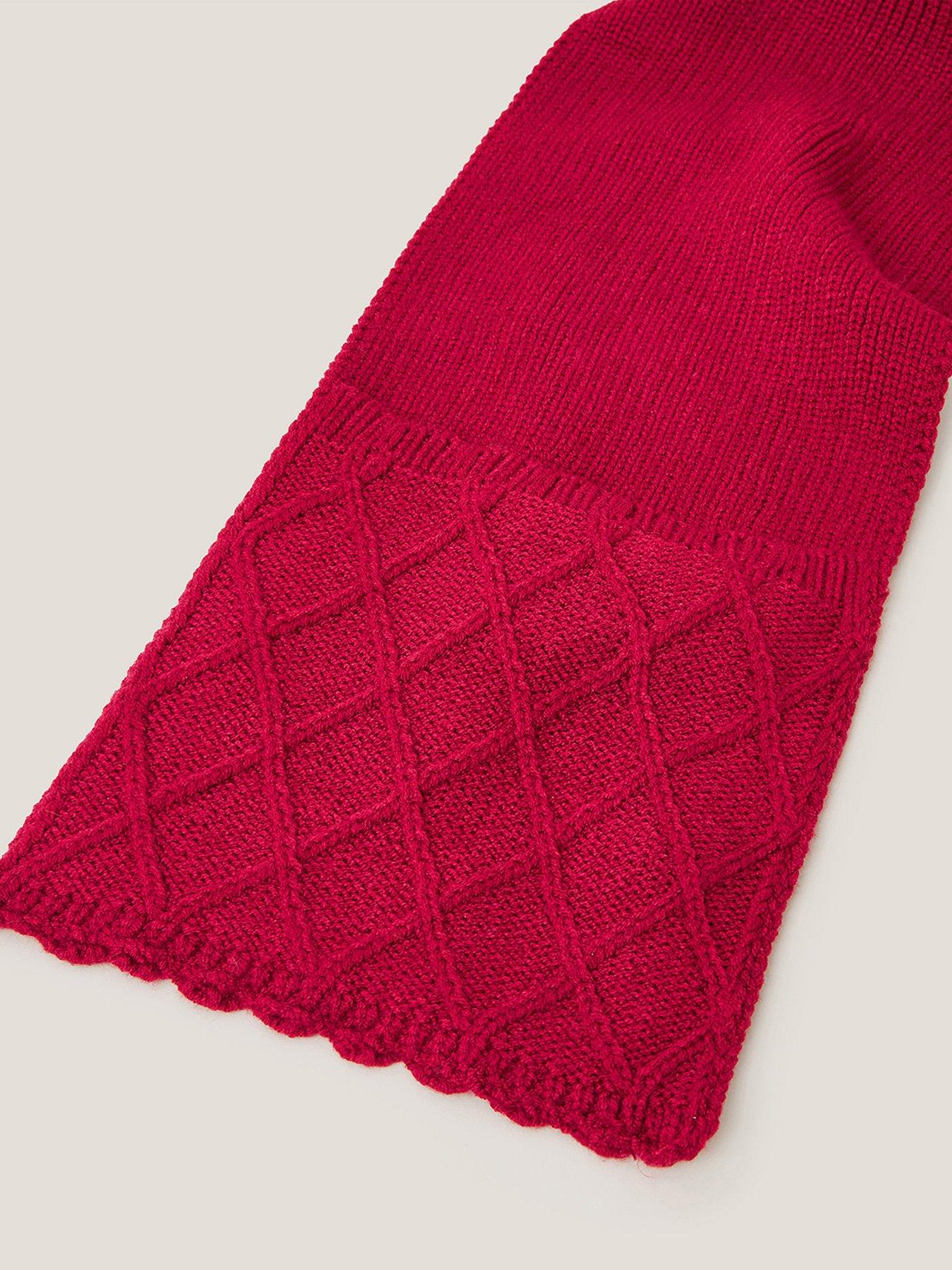 Image 2 of 2 of Monsoon Girls Criss Cross Scarf - Red
