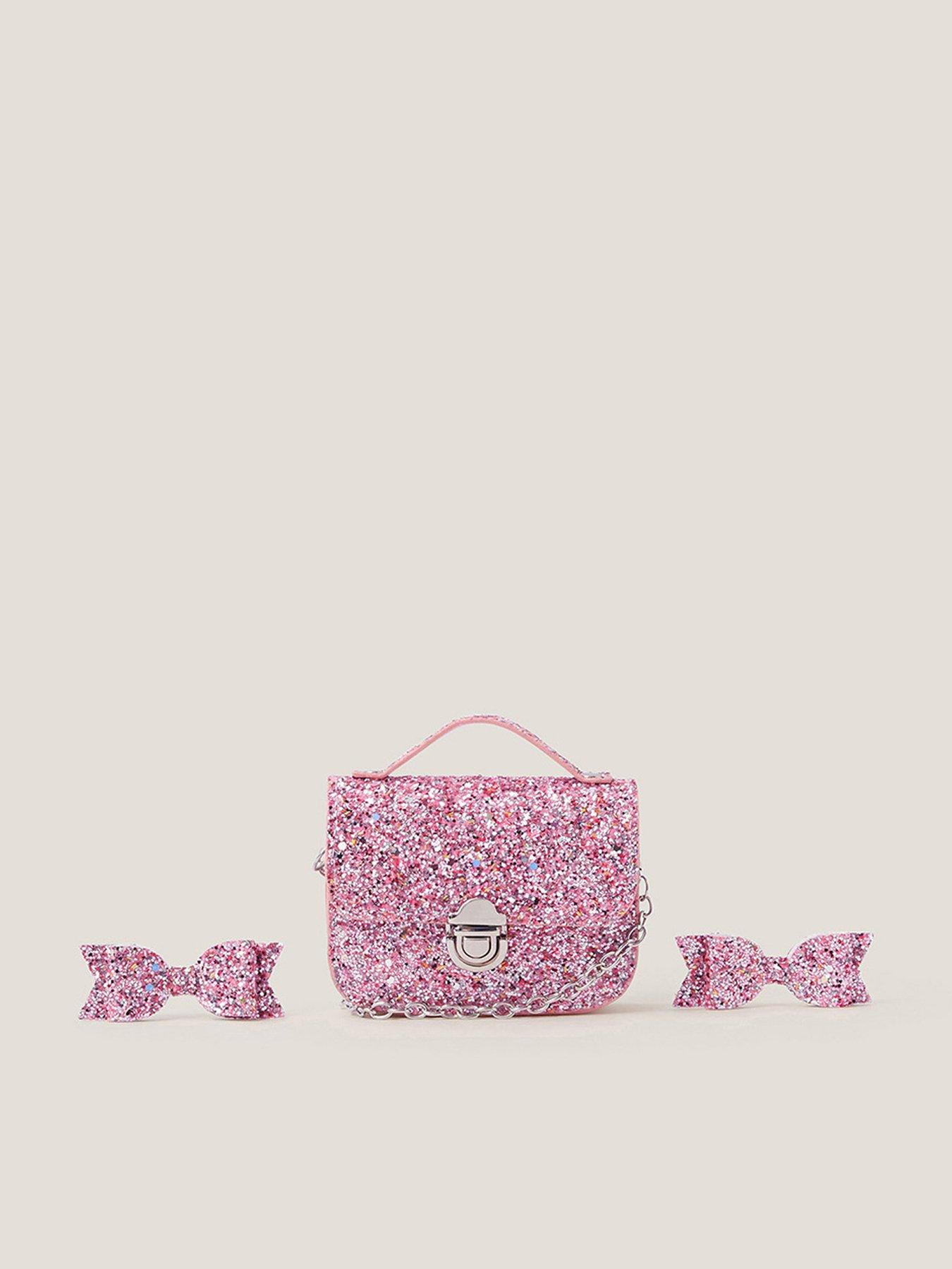 Monsoon Girls Mini Satchel Bag Clip Set - Pink