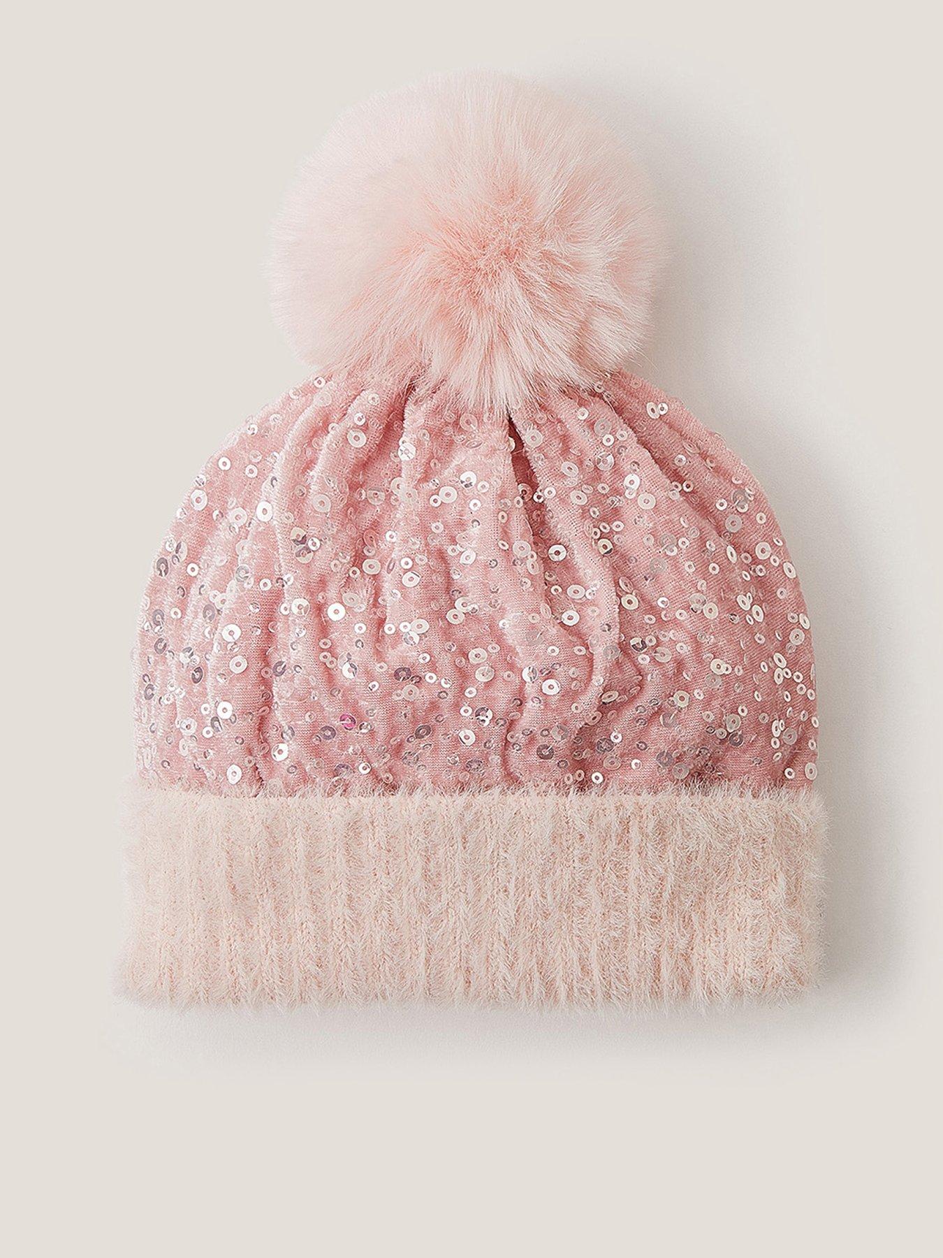 monsoon-girls-sequin-hat-pink