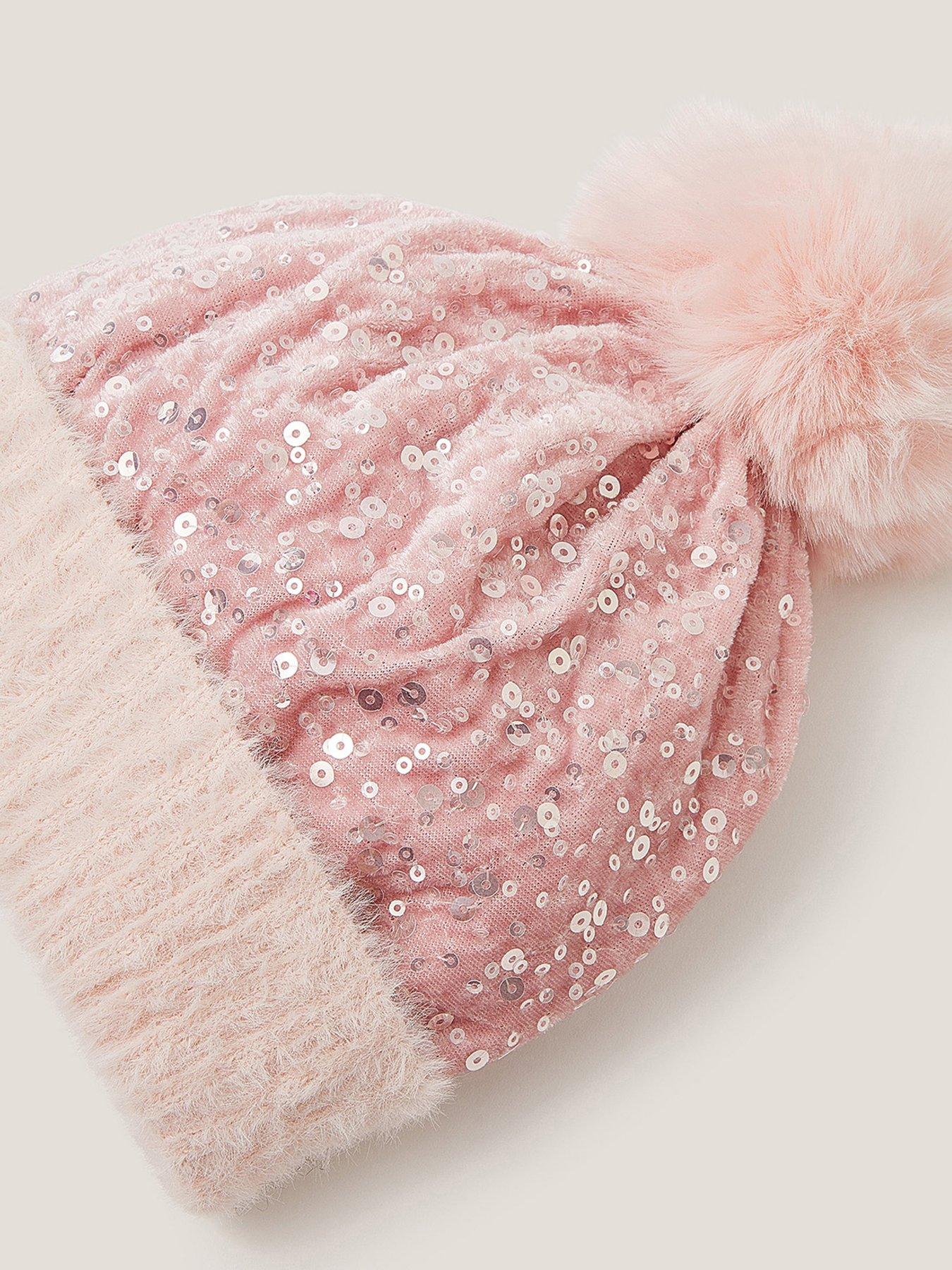 Image 2 of 2 of Monsoon Girls Sequin Hat - Pink