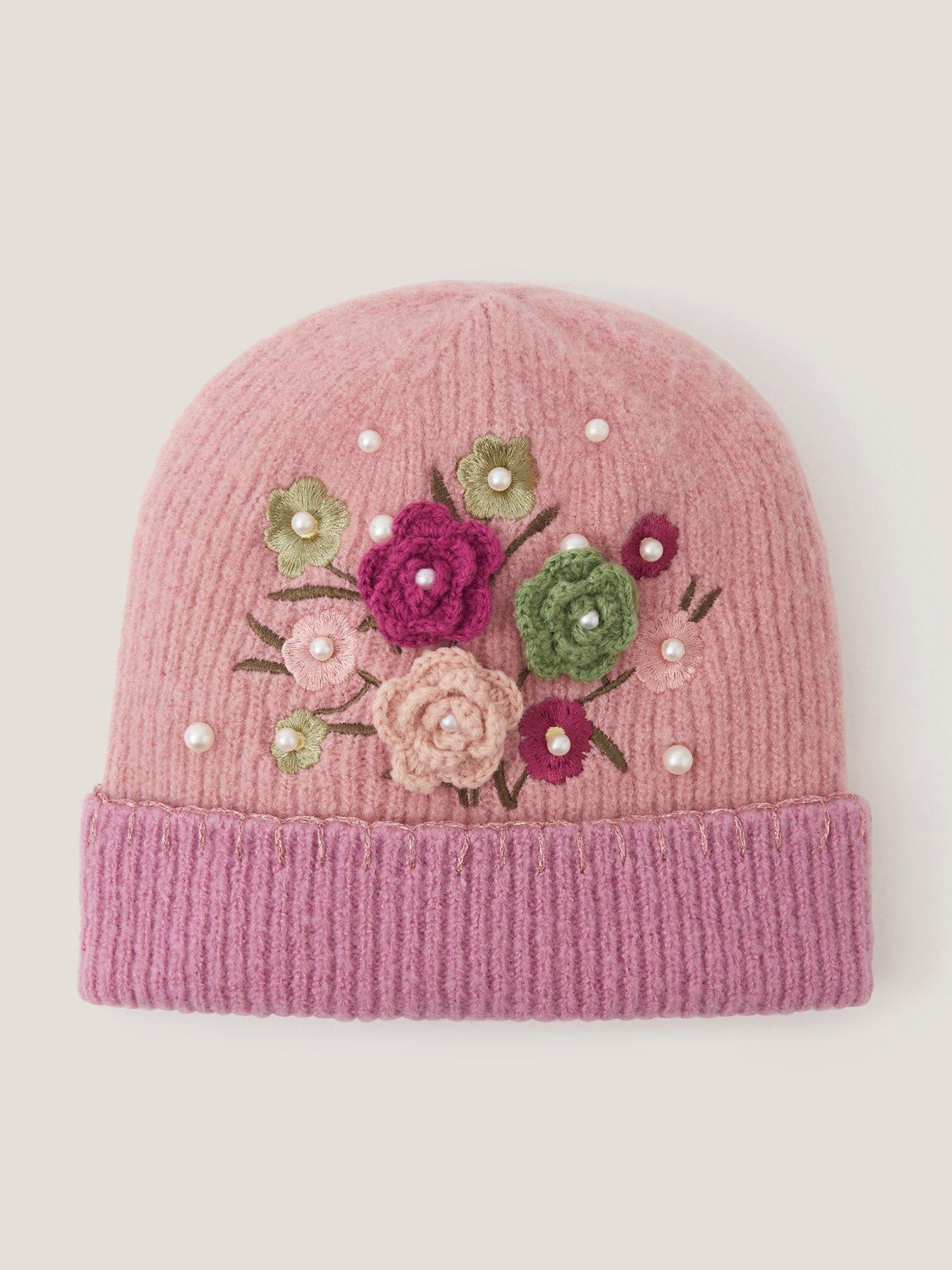 Image 1 of 3 of Monsoon Girls Craft Flower Hat - Pink