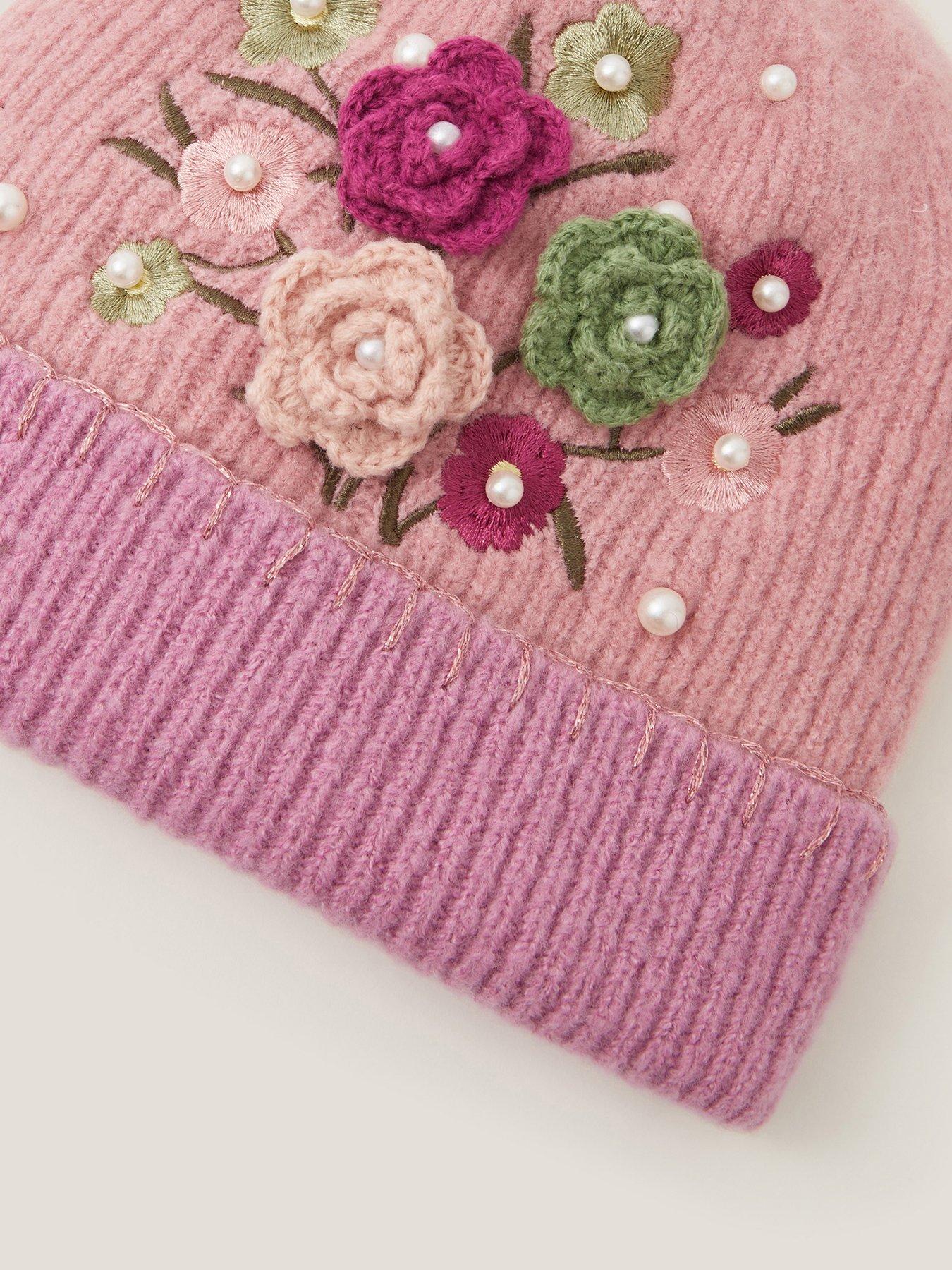 Image 3 of 3 of Monsoon Girls Craft Flower Hat - Pink