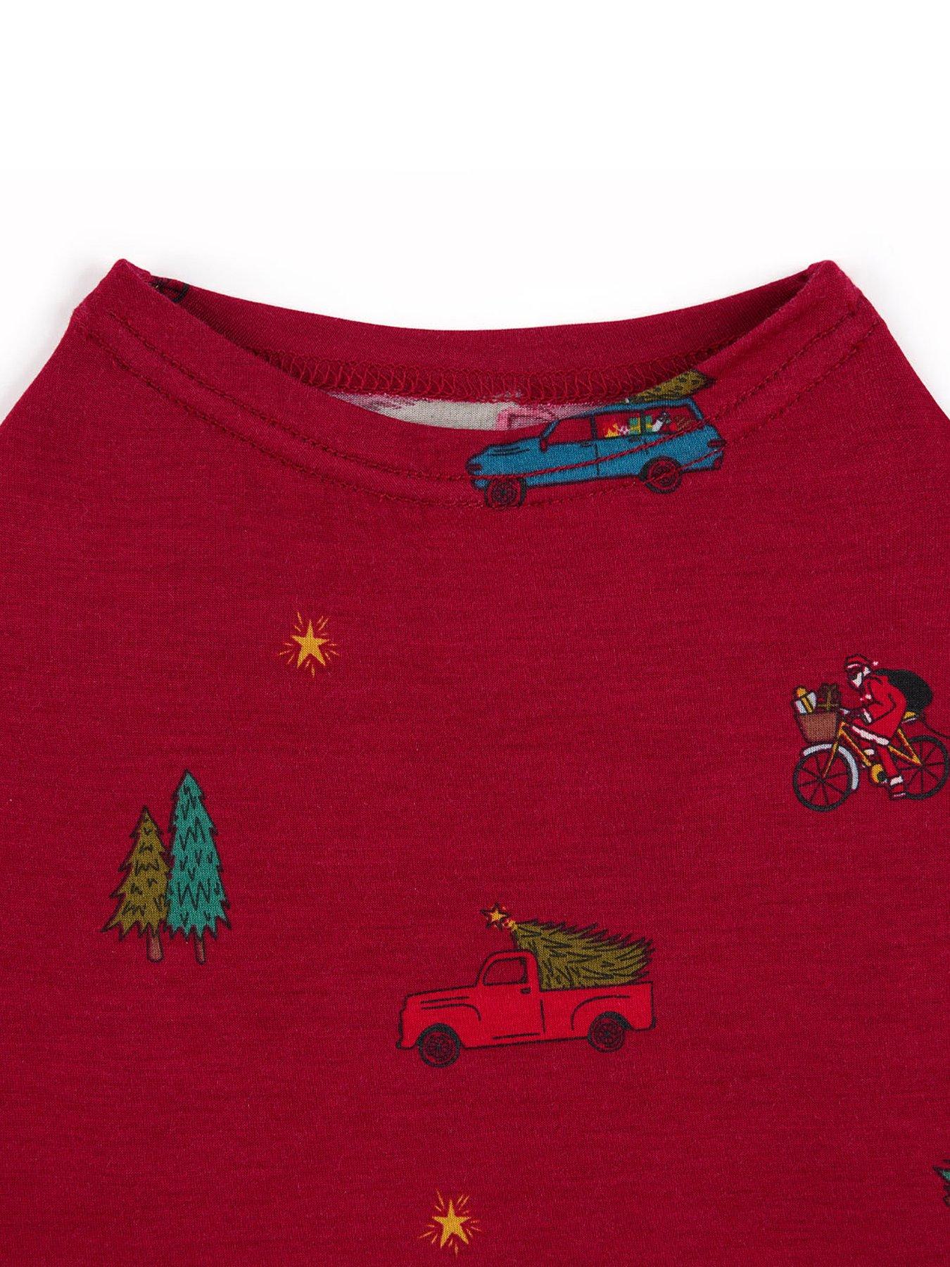chelsea-peers-ditsy-santa-bike-pet-pyjama-t-shirt-redoutfit