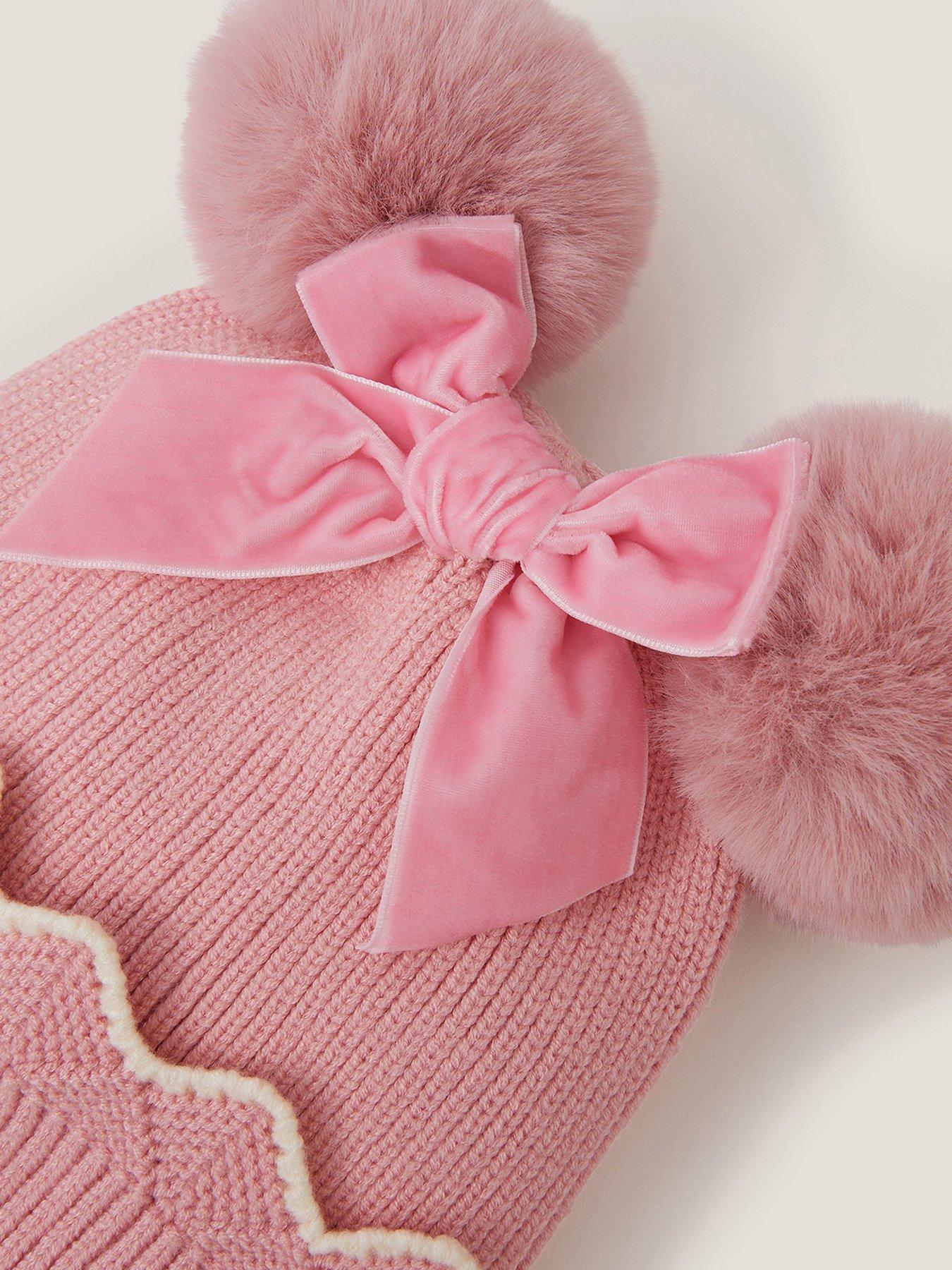 monsoon-girls-scallop-bow-hat-set-pinkoutfit