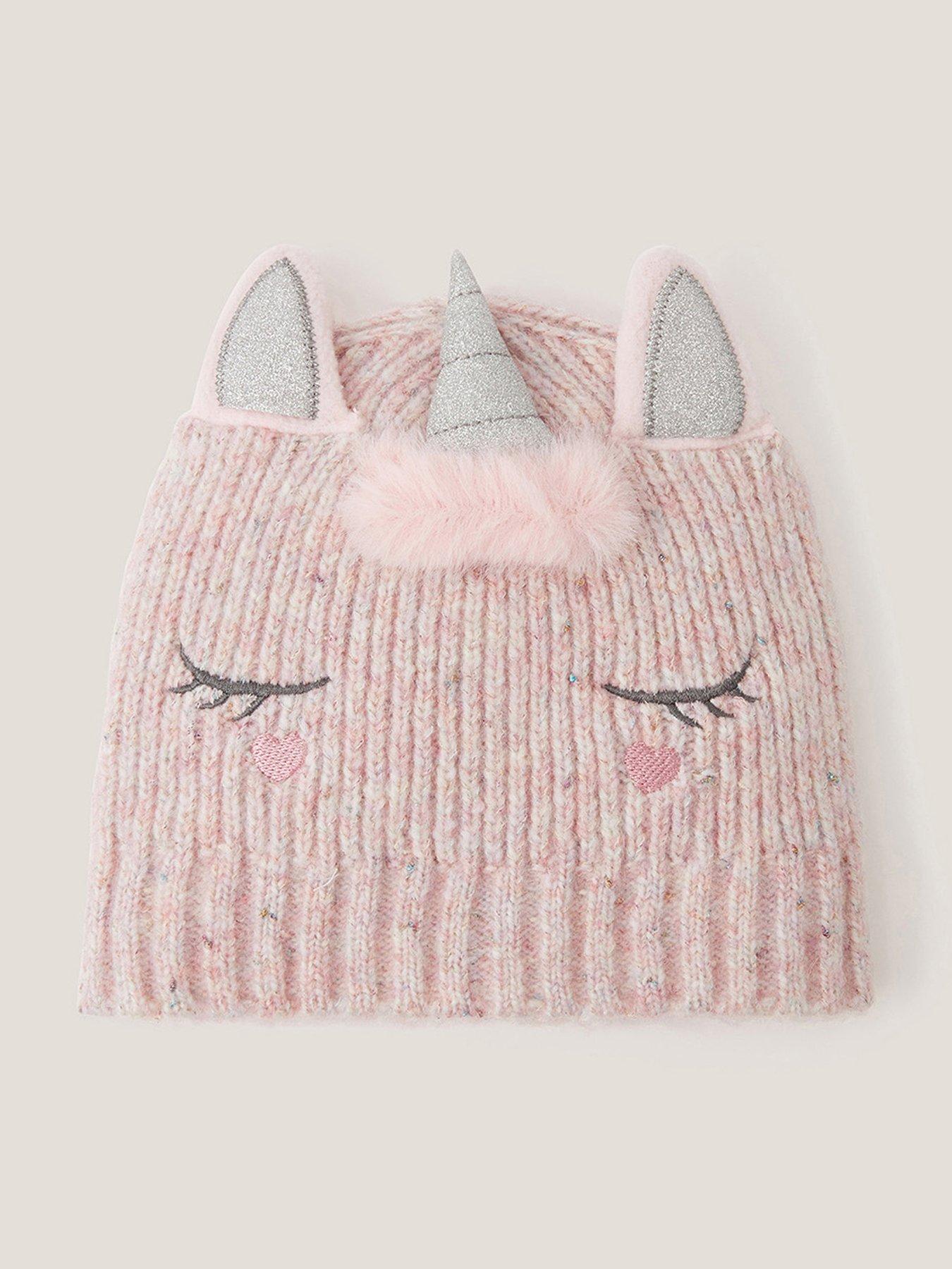 Image 1 of 3 of Monsoon Girls Novelty Unicorn Hat - Pink