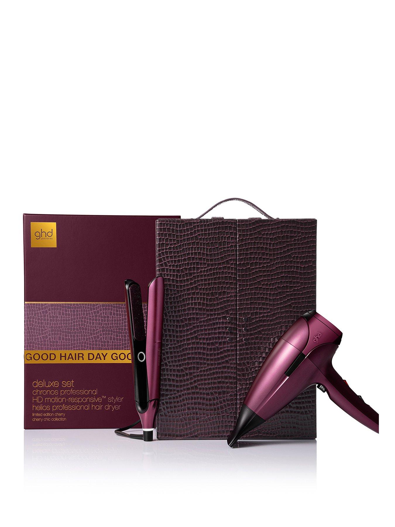 ghd ghd Deluxe Gift Set - Chronos Hair Straightener  &  Helios Hair Dryer in Cherry Chic