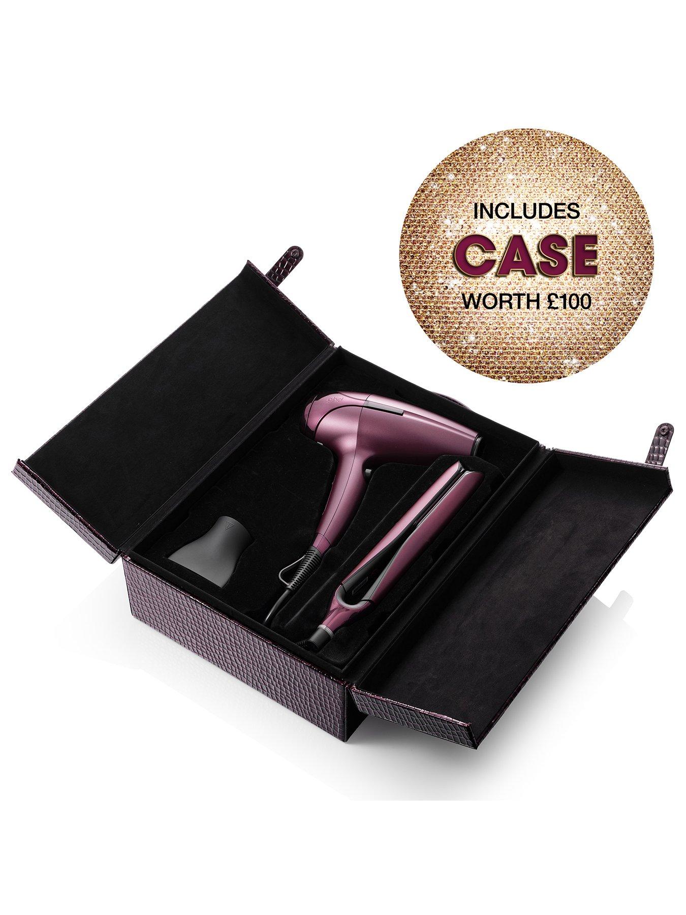 Image 2 of 6 of ghd ghd Deluxe Gift Set - Chronos Hair Straightener &amp; Helios Hair Dryer in Cherry Chic