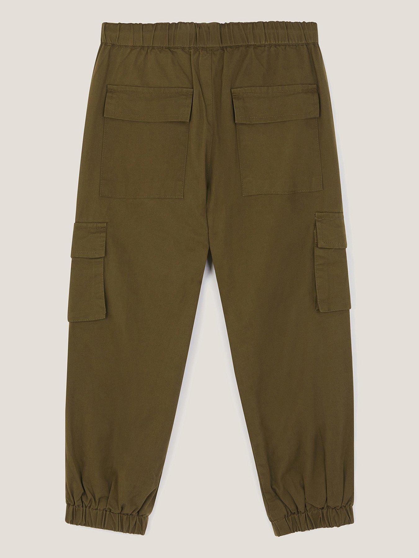 Image 2 of 3 of Monsoon Boys Lined Cargo Trousers - Khaki