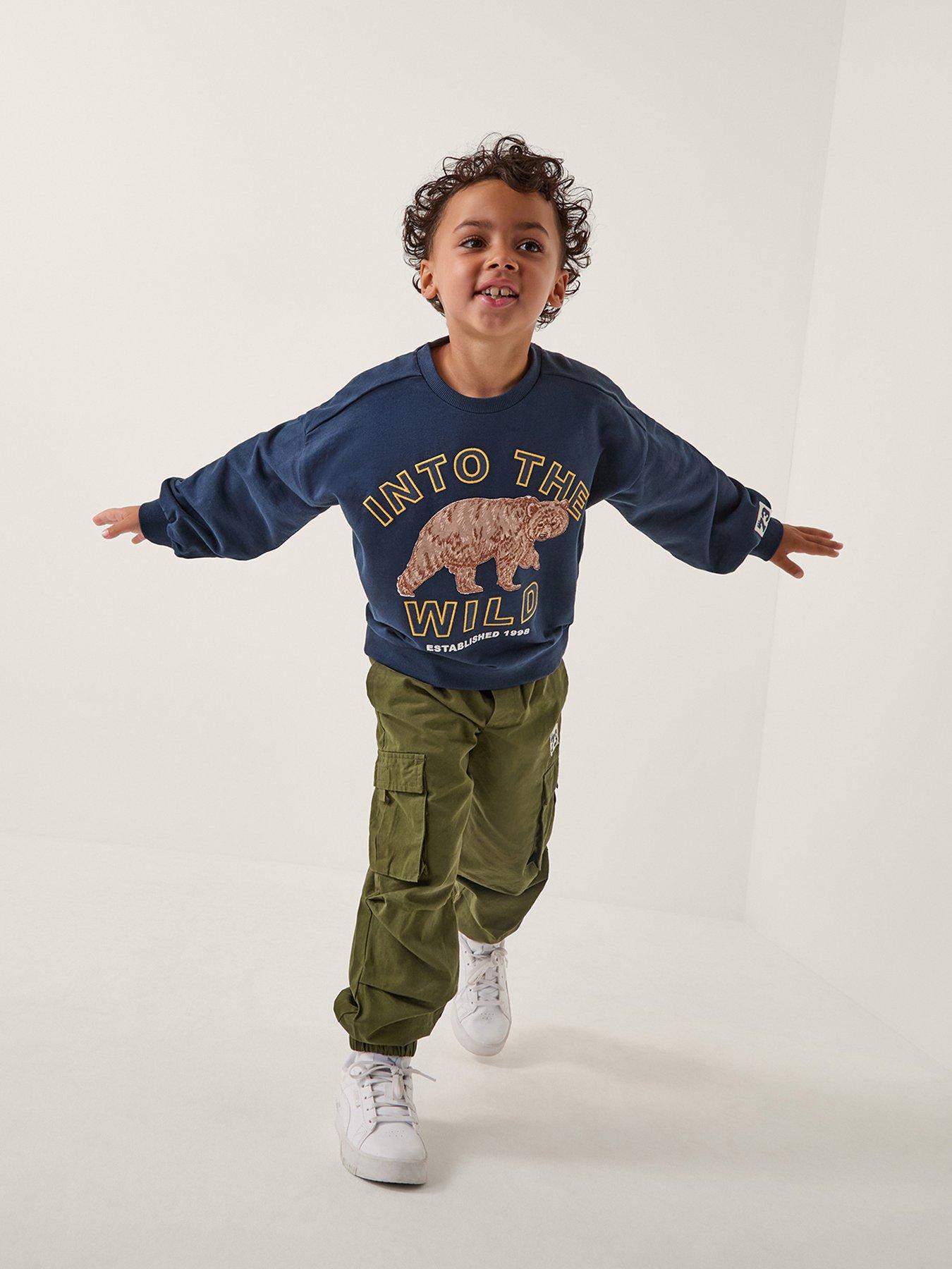 Monsoon Boys Bear Sweat Top - Navy