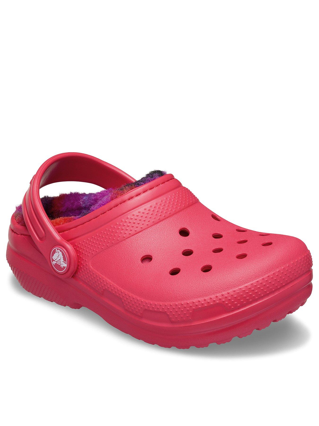 Image 2 of 6 of Crocs Classic Lined Bold Check Clog - Red