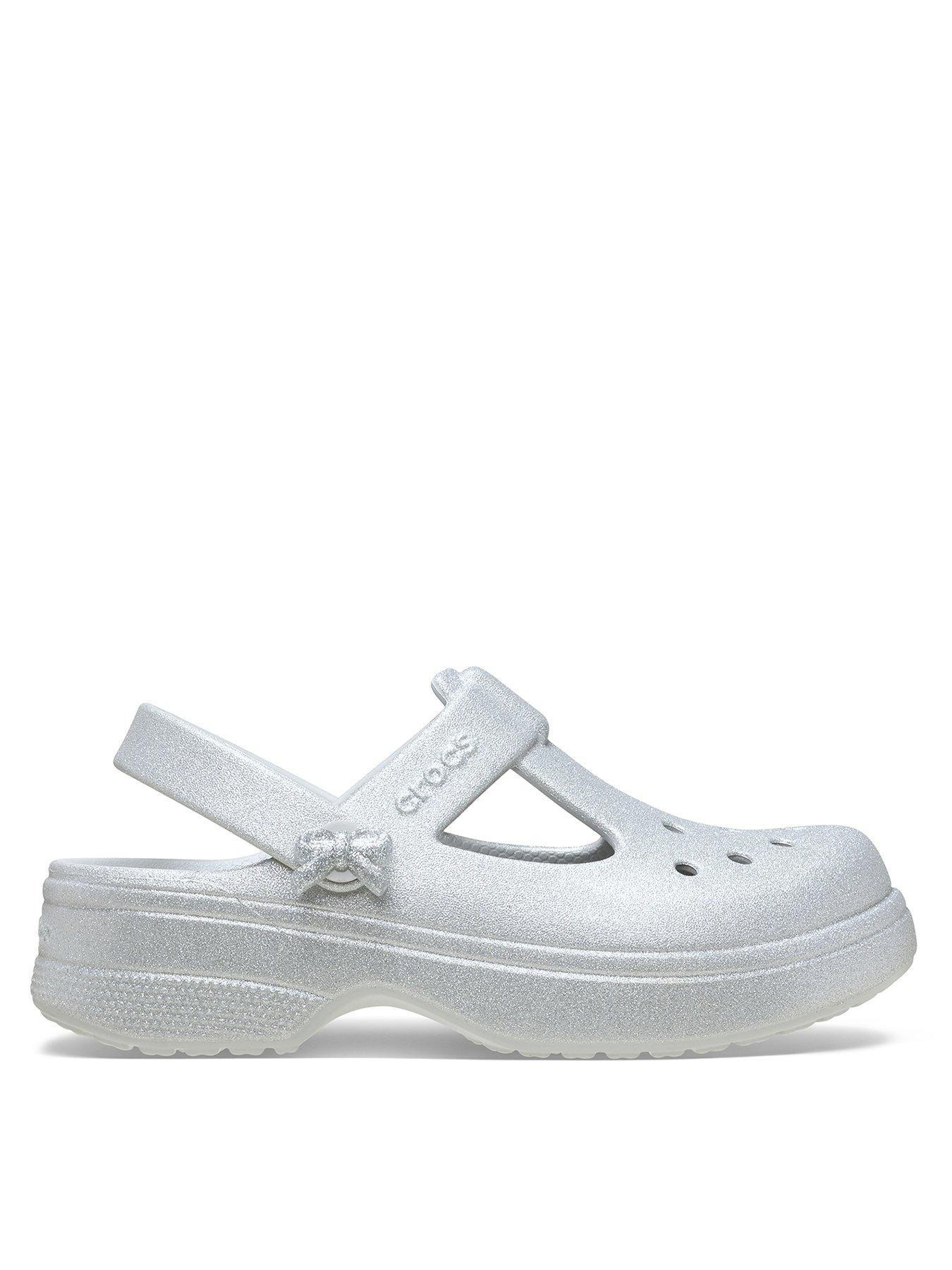 crocs-classic-mary-jane-bow-glitter-clog-greyfront
