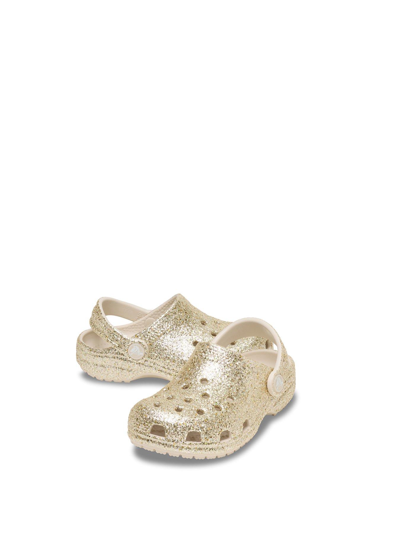 Image 6 of 6 of Crocs Toddler Classic Chunky Glitter Clog - Sandstone