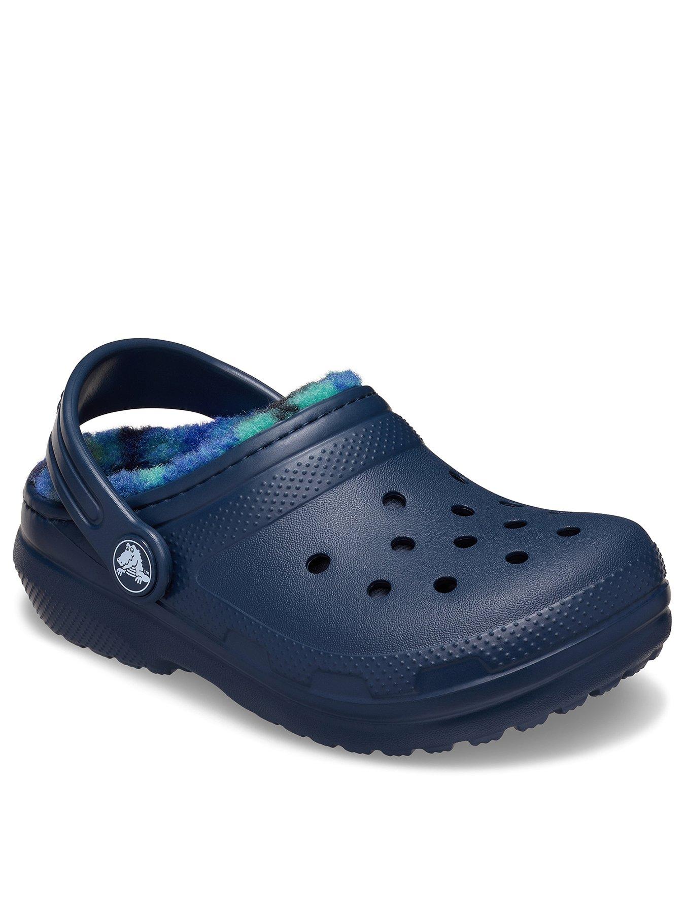 Image 2 of 6 of Crocs Classic Lined Bold Check Clog - Blue
