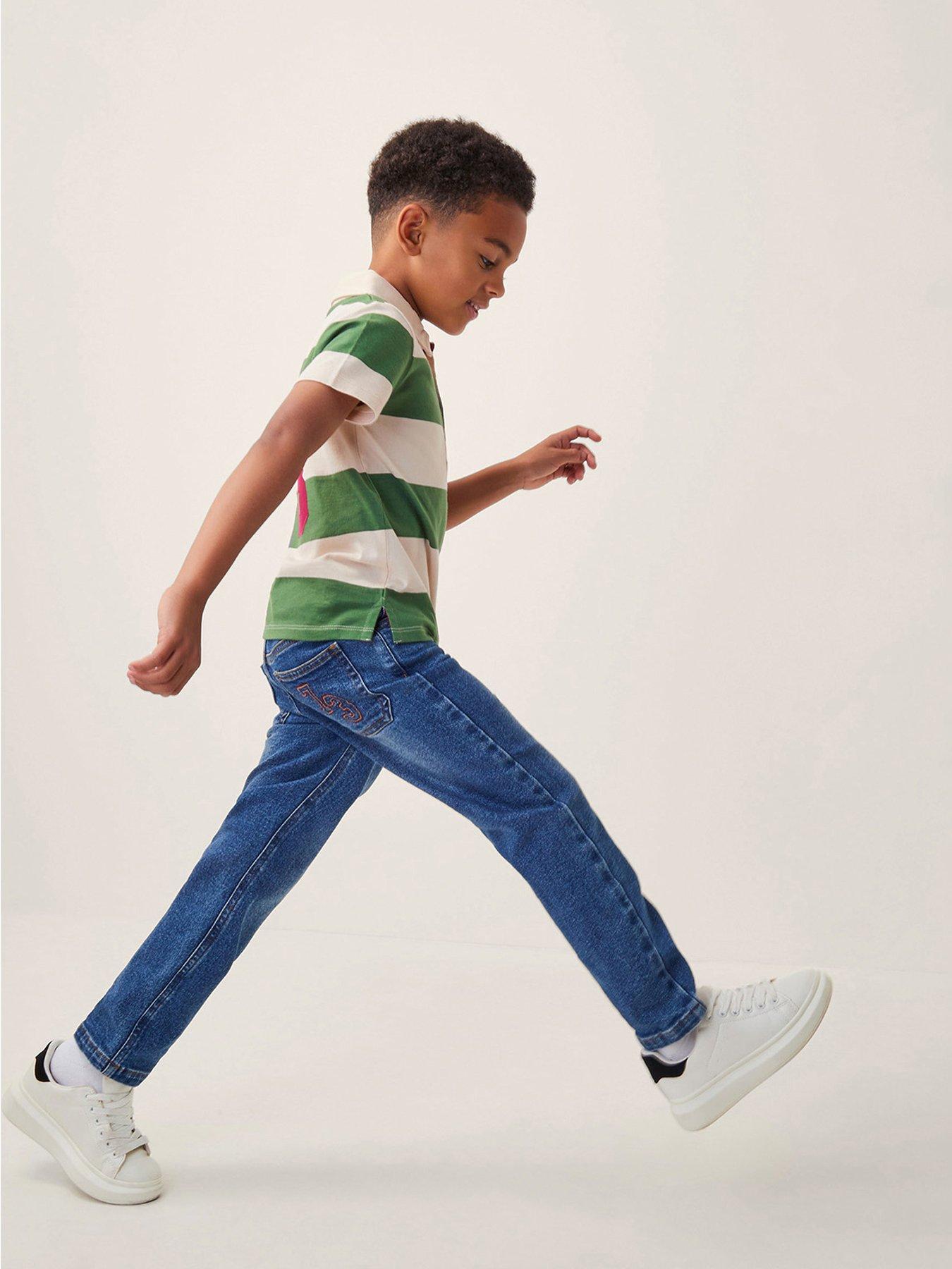 Monsoon Boys 73 Logo 5 Pocket Jeans - Blue