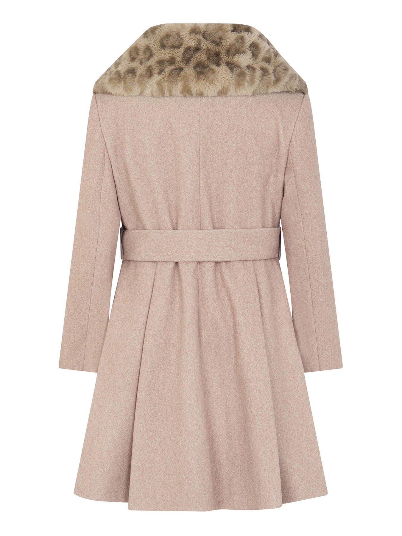 Image 3 of 4 of Monsoon Girls Leopard Coat - Beige