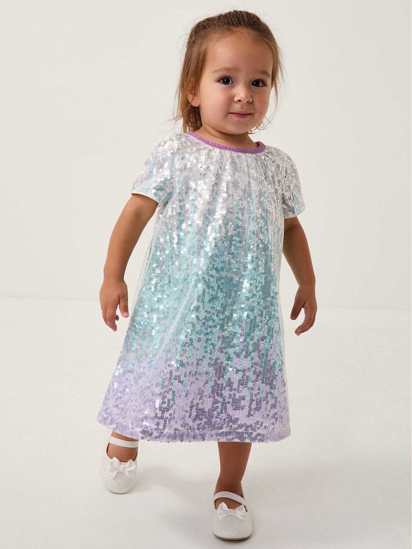 Monsoon Baby Girls Mermaid Ombre Sequin Dress - Multi