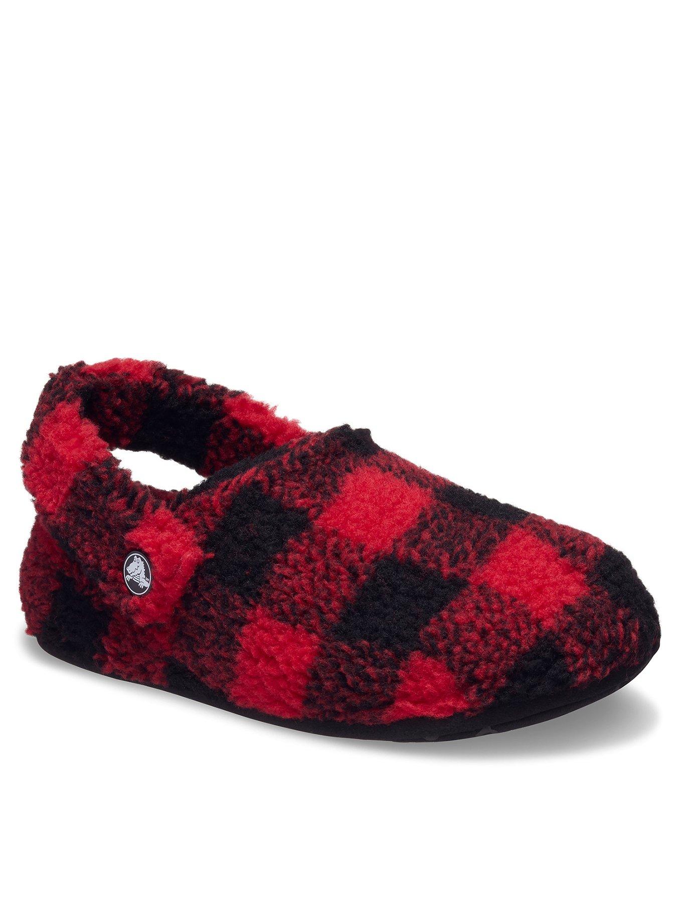 Image 2 of 6 of Crocs Classic Buff Check Cozzzy Slipper K - Red