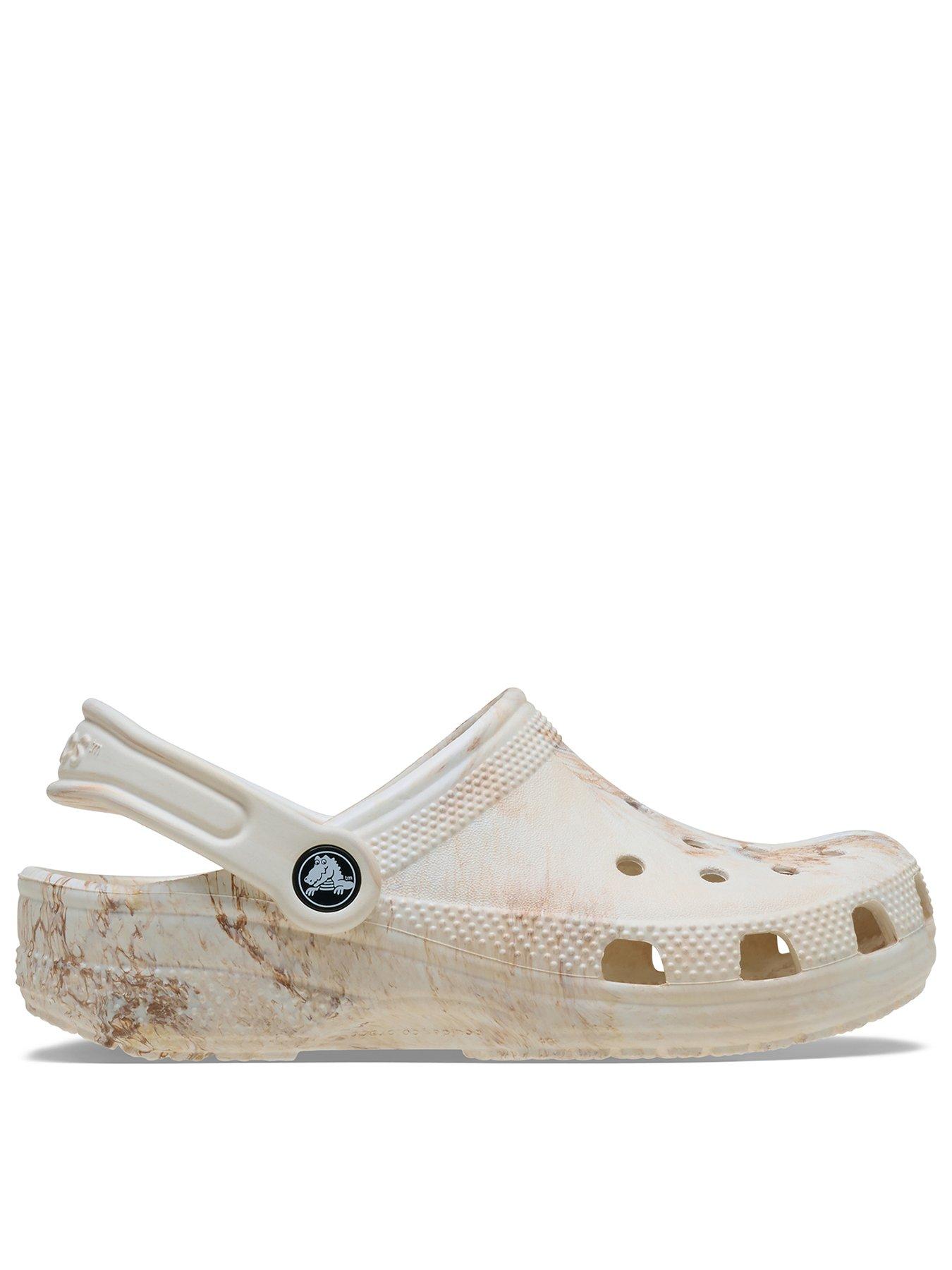 crocs-classic-watercolor-marbled-clog-k-brown