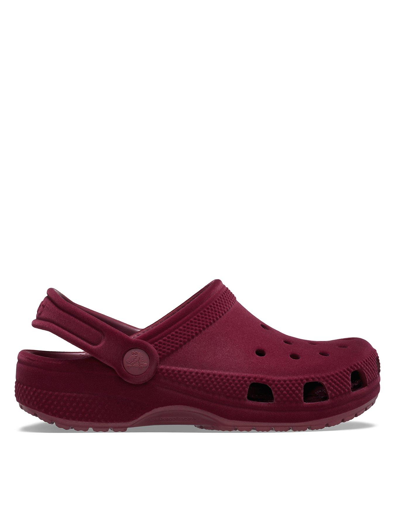 crocs-classic-velvet-clog-k-red