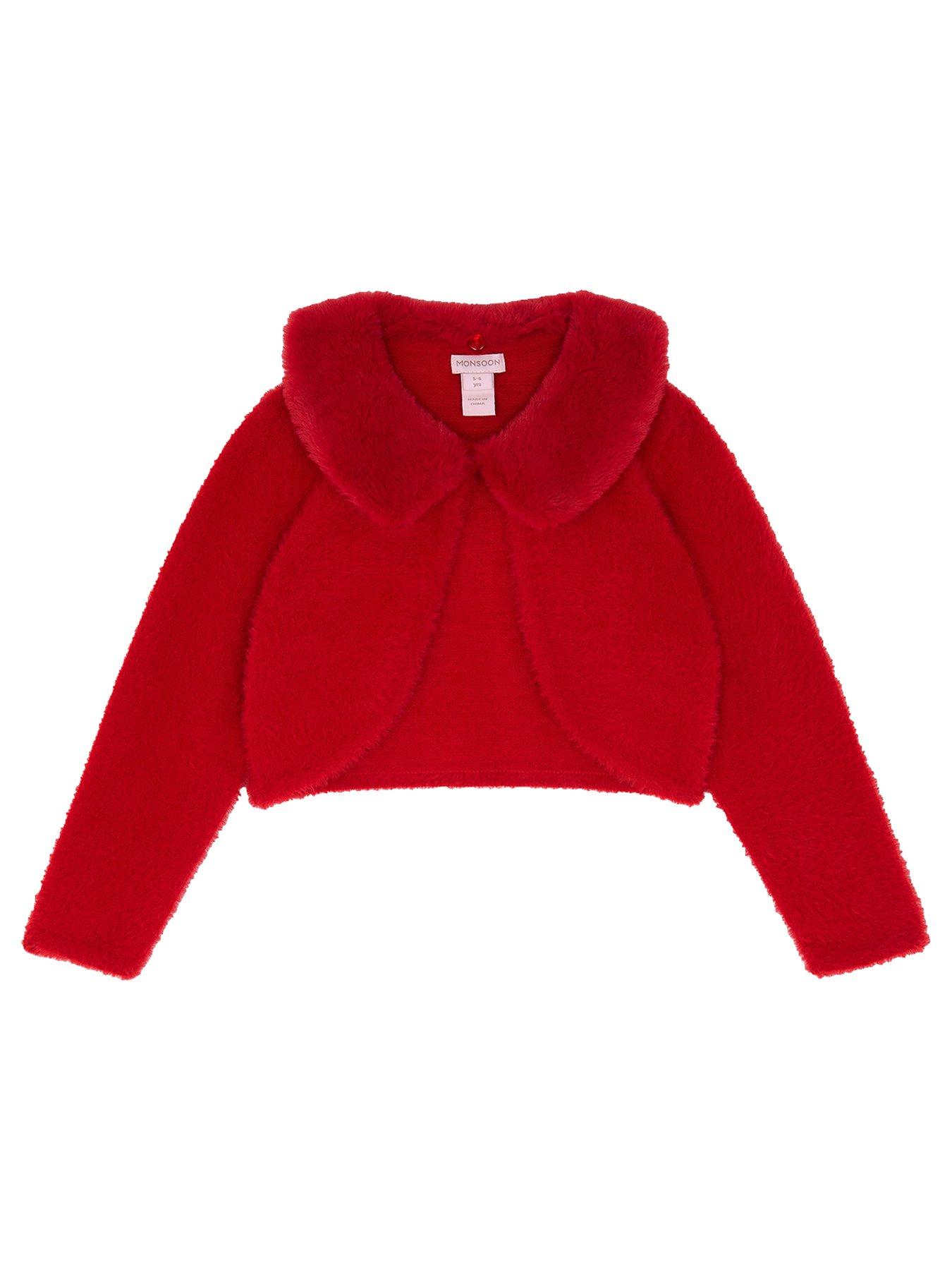 monsoon-girls-fluffy-detachable-cardigan-redfront