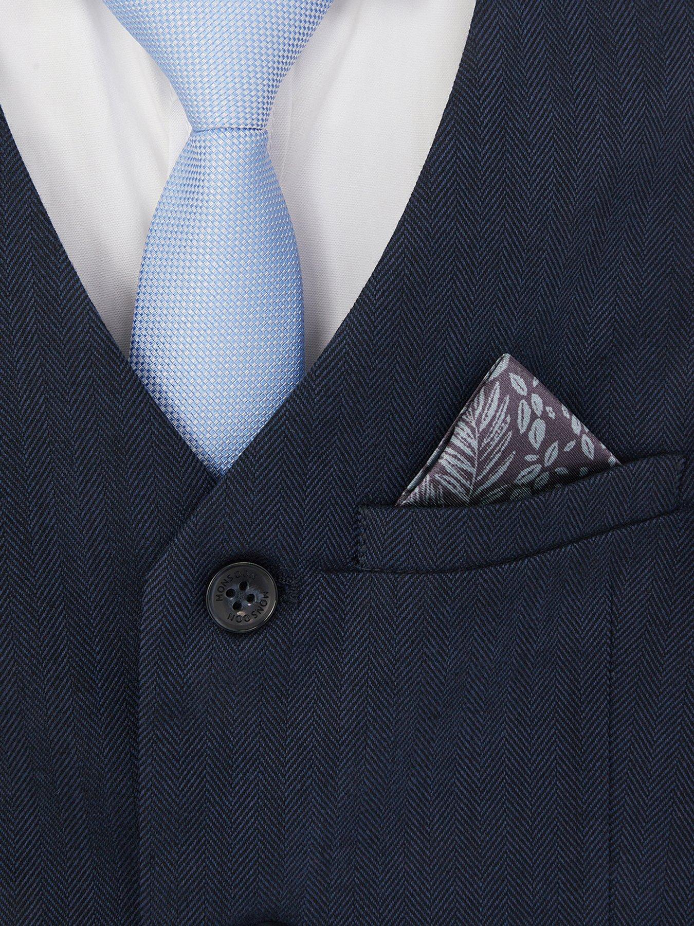 Image 4 of 4 of Monsoon Boys 4 Piece Harry Herringbone Suit - Navy