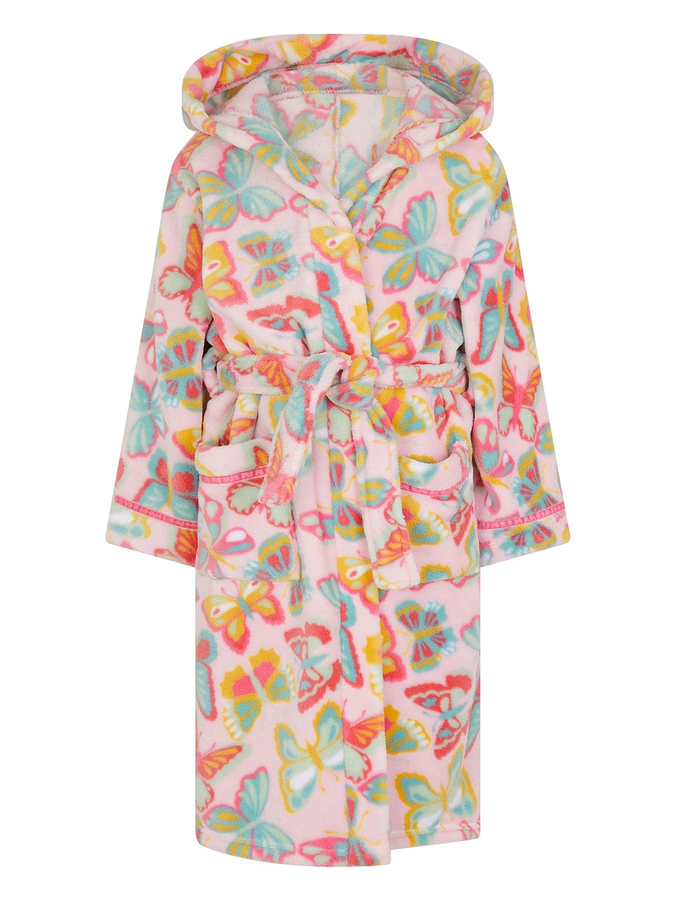 Monsoon Girls Butterfly Printed Robe - Pink