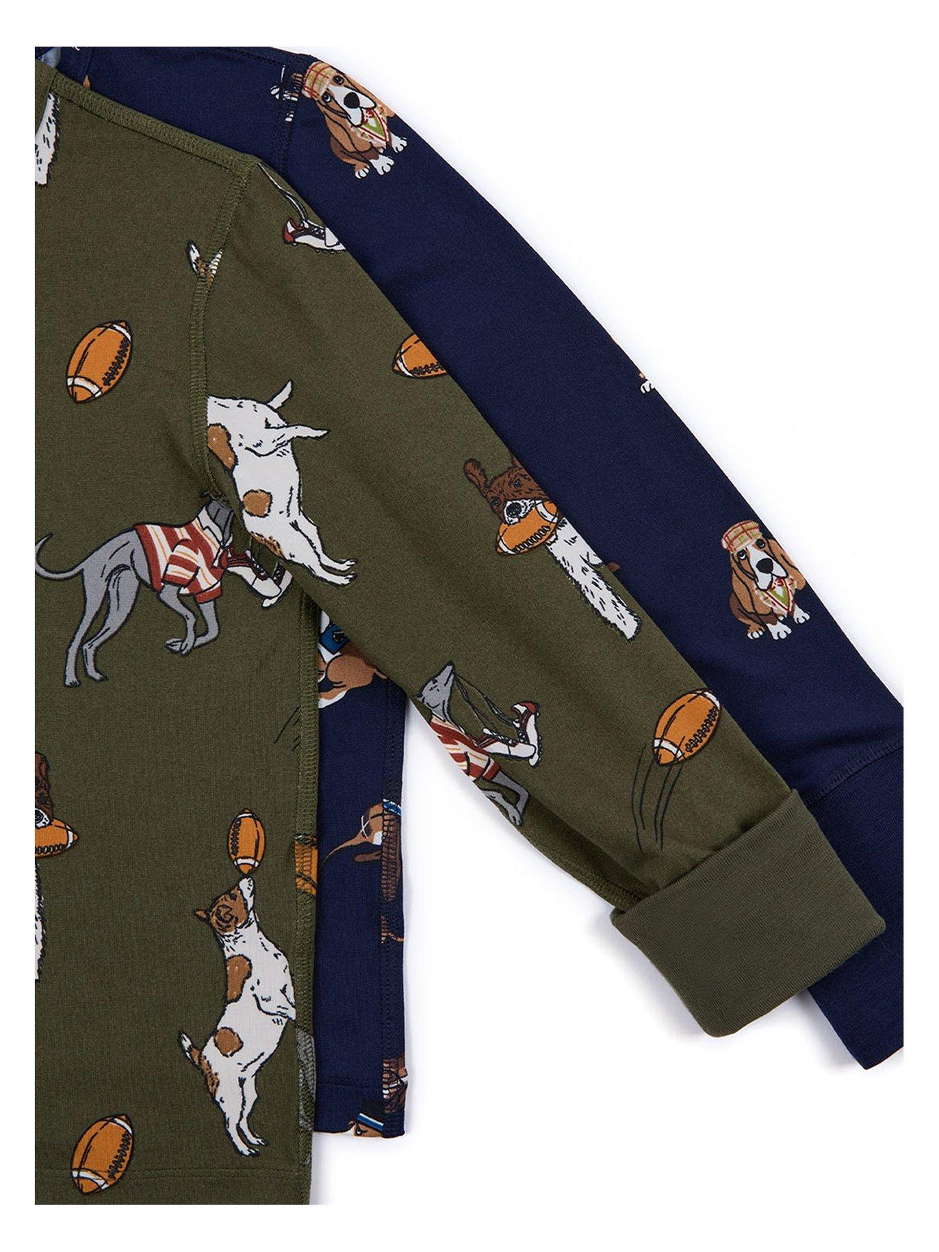 chelsea-peers-unisex-kids-2-pack-rugby-dogs-print-pyjamas-multiback