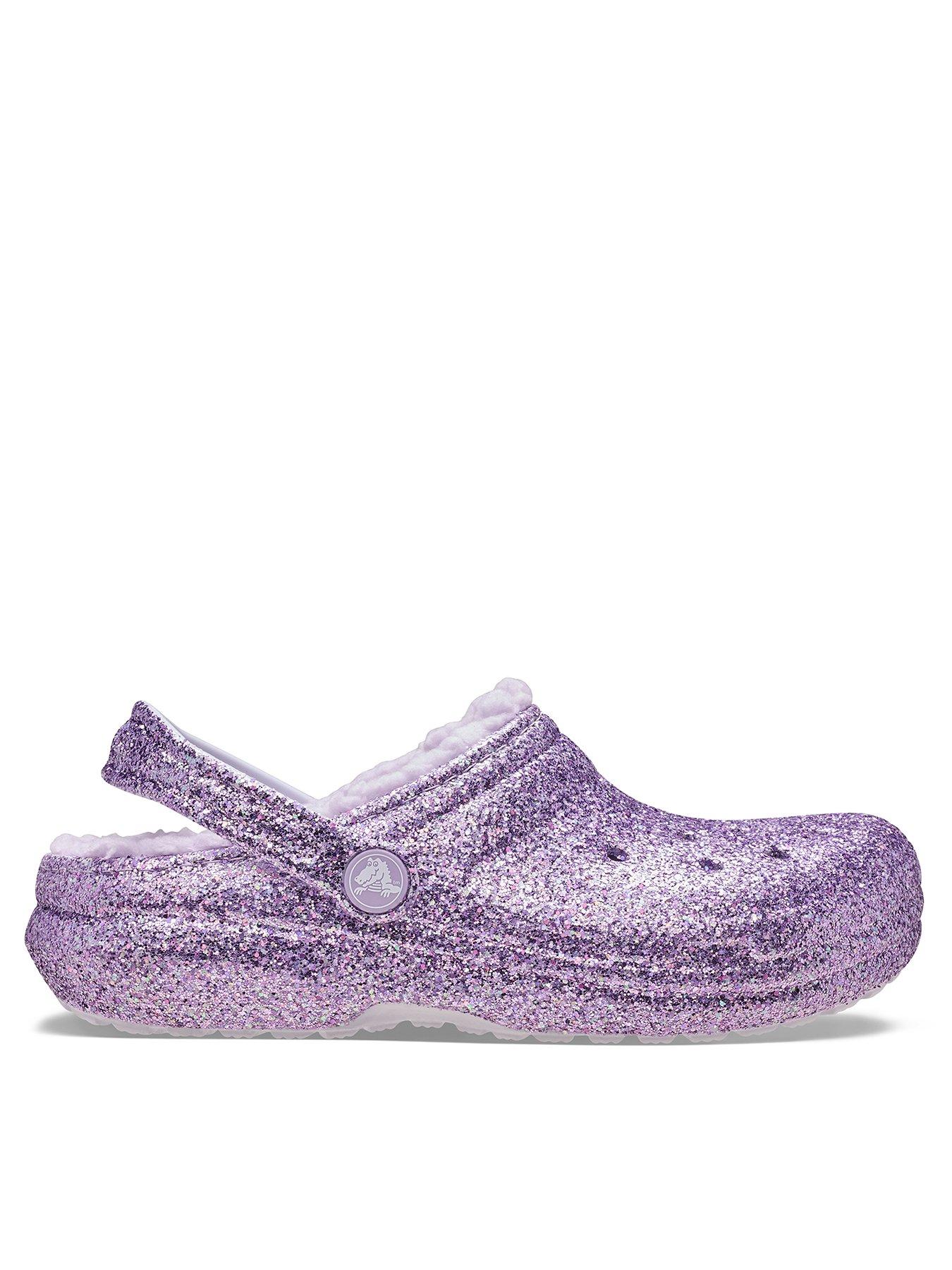 crocs-classic-lined-chunky-glitter-cgk-purple