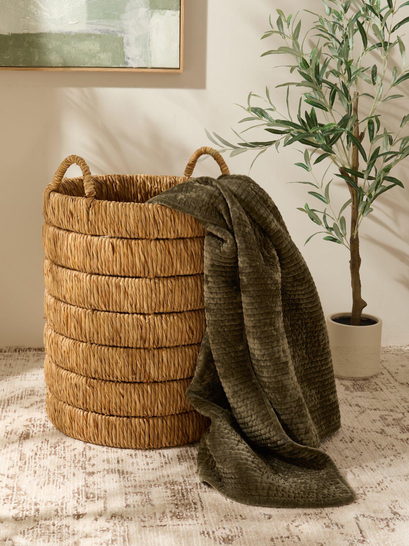 the-very-collection-mk-ribbed-woven-laundry-hamperfront