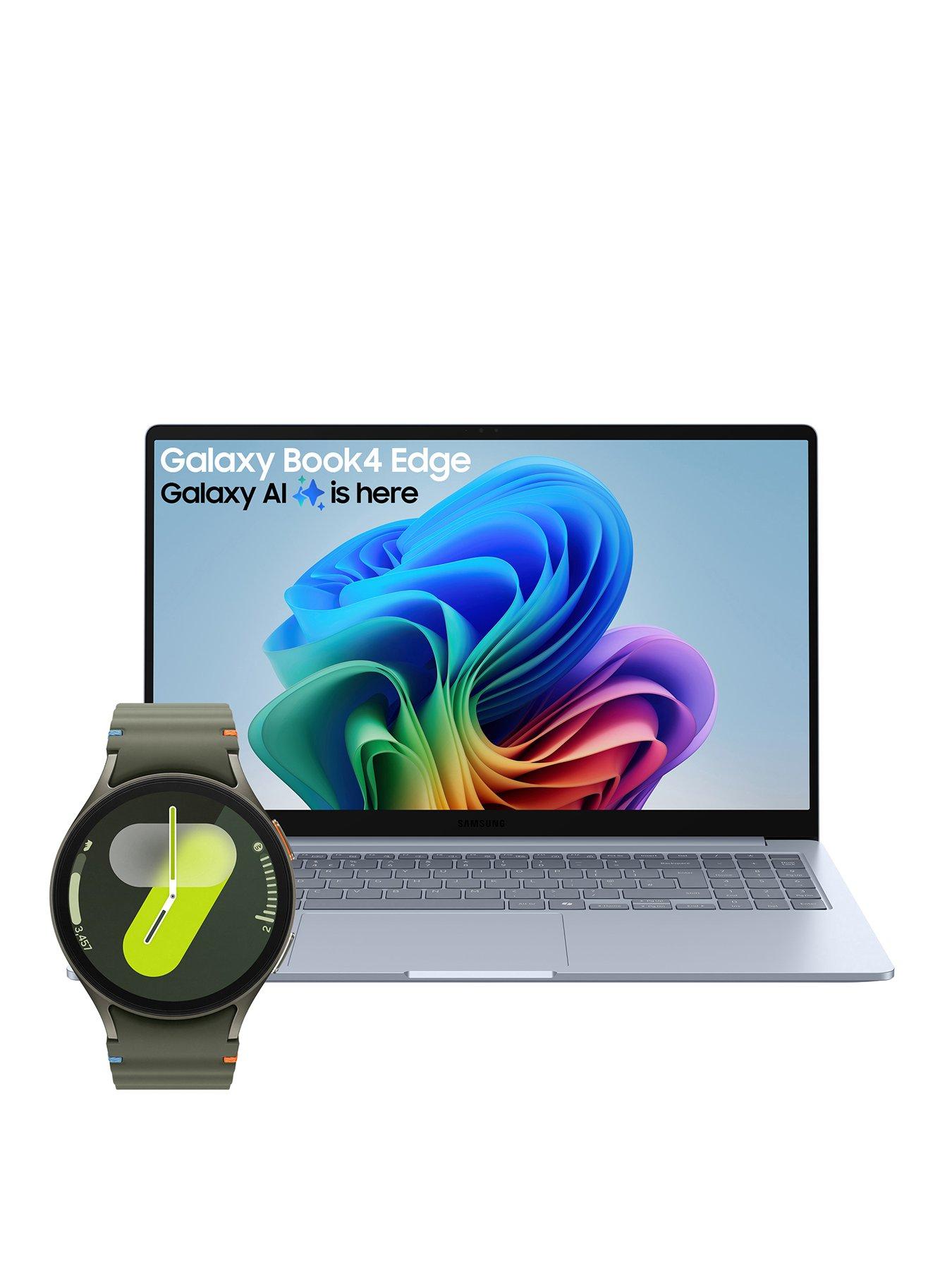 undefined Galaxy Book4 Edge - CoPilot+ PC - 15.6in FHD IPS - Snapdragon X - 16GB RAM, 256GB SSD - Sapphire Blue - with Galaxy Watch7 BT