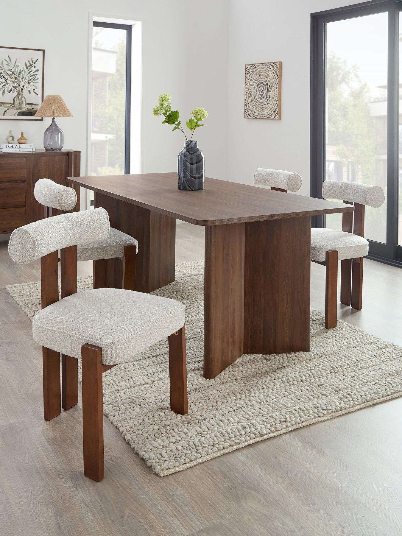 Very Home Amber 180cm Dining Table  &  4 Dining Chairs - FSC® Certified