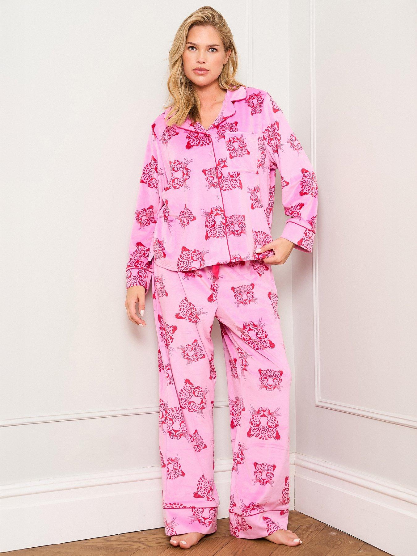 Jim Jam The Label Large Tiger Print Pyjama Set - Pink
