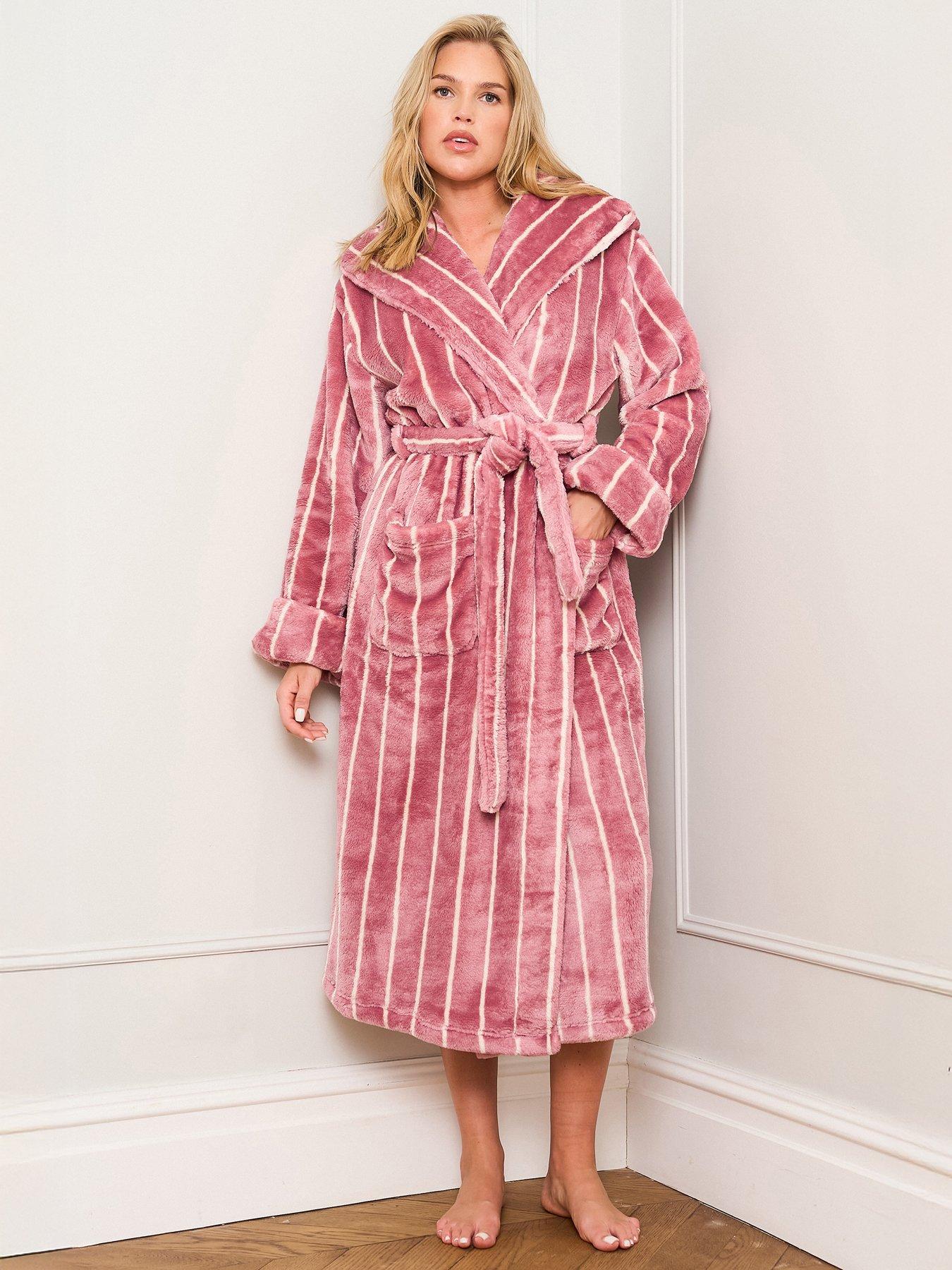 Jim Jam The Label Jim Jam The Label Lilas Stripe Dressing Gown - Lilas