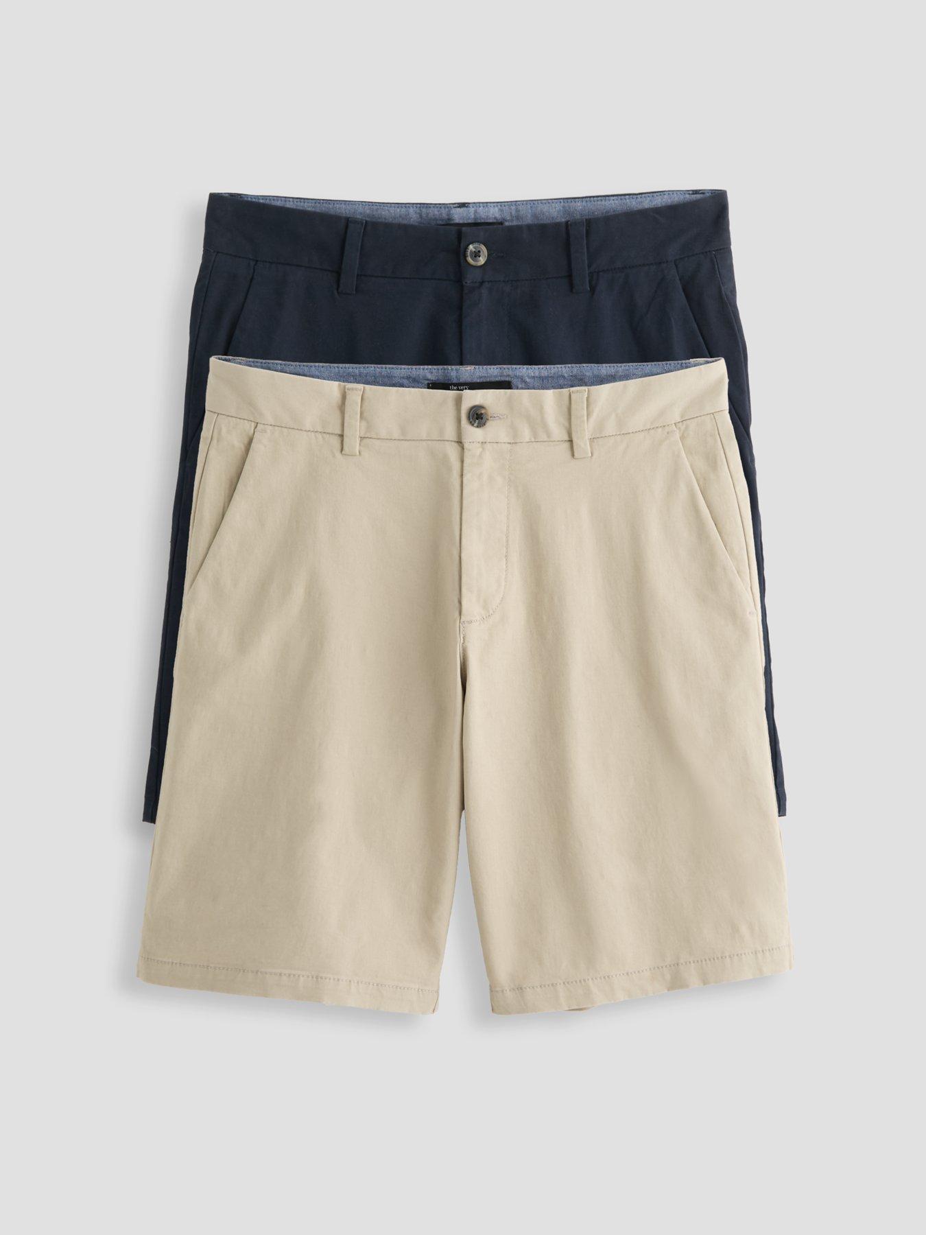The Very Collection 2 Pack Cotton Rich Chino Short - Navy/stone