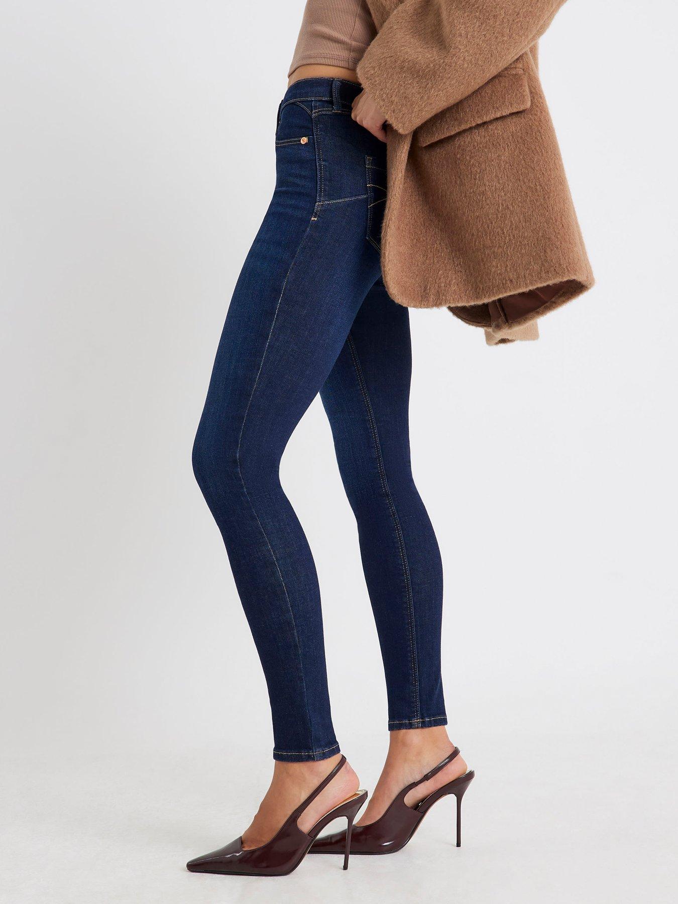 Image 1 of 4 of River Island Molly Sculpt Washington Jeans - Blue