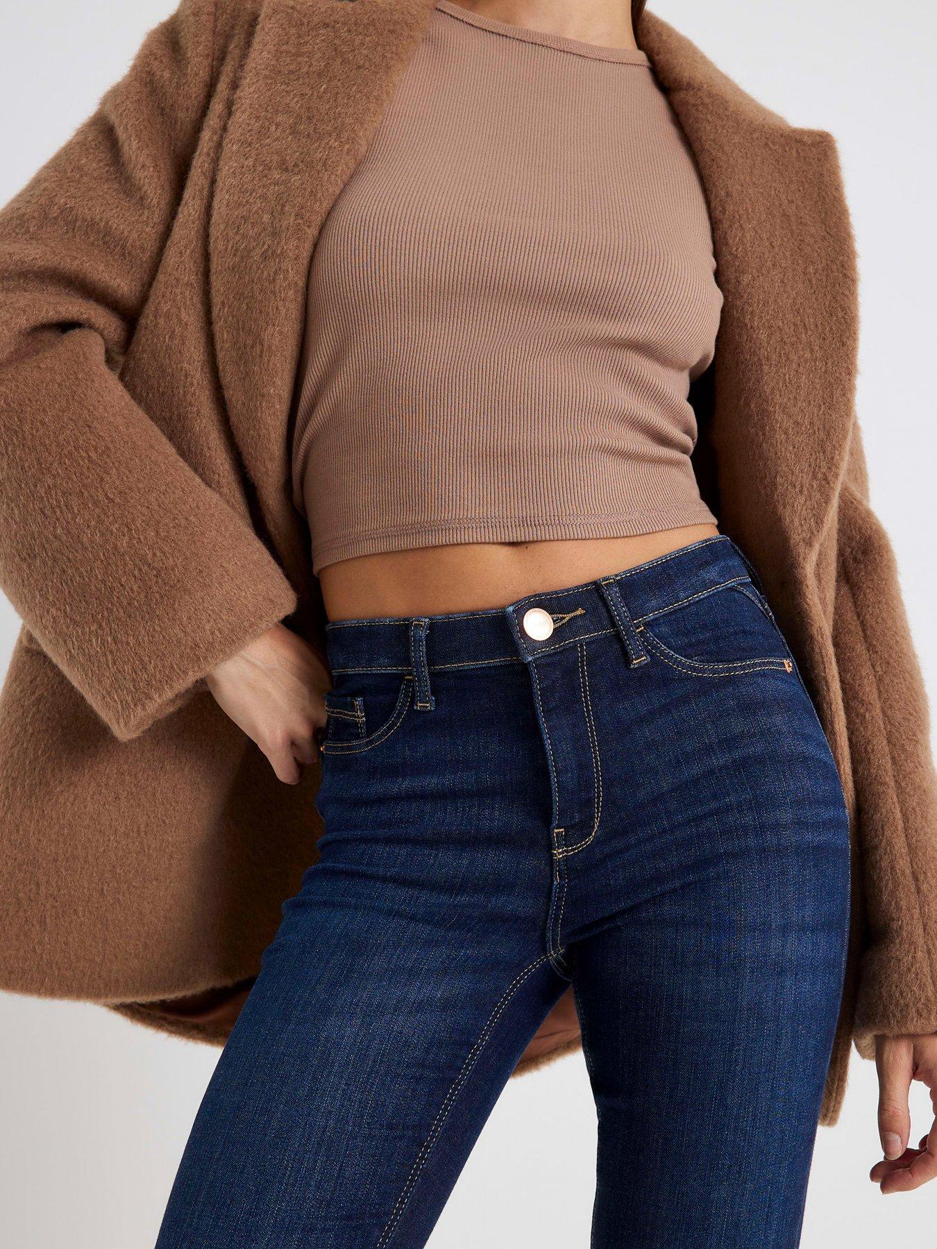 Image 4 of 4 of River Island Molly Sculpt Washington Jeans - Blue